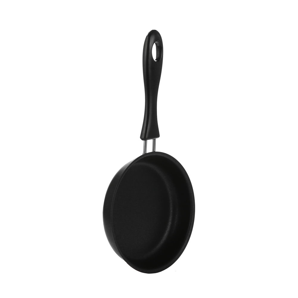 One Egg Frying Pan, Mini Frying Eggs Pan, Mini Fry Frying Pan, Single Egg Durable Small Pan with Handle, Heat Resistant Non Stick Pot, Portable Pan, Mini Cookware, Non-Stick Pancake Omelet Black - Image 4