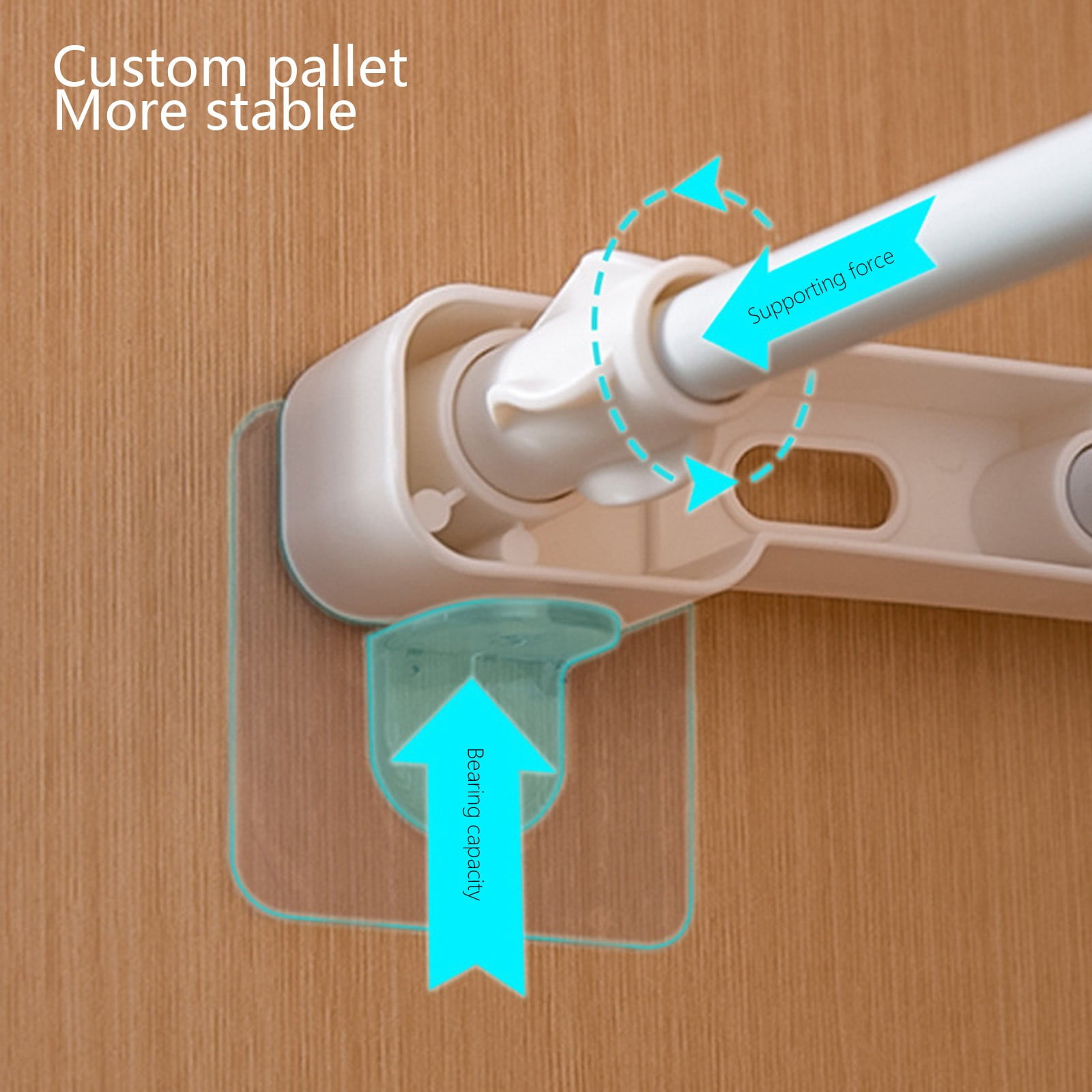 Expandable Closet Tension Shelf, Adjustable Closet Shelf Rod Organizer, No Drill Space Saving Wardrobe Divider, Multi-Tier Shelf Divider for Bathroom Kitchen Bedroom As shown - Image 4