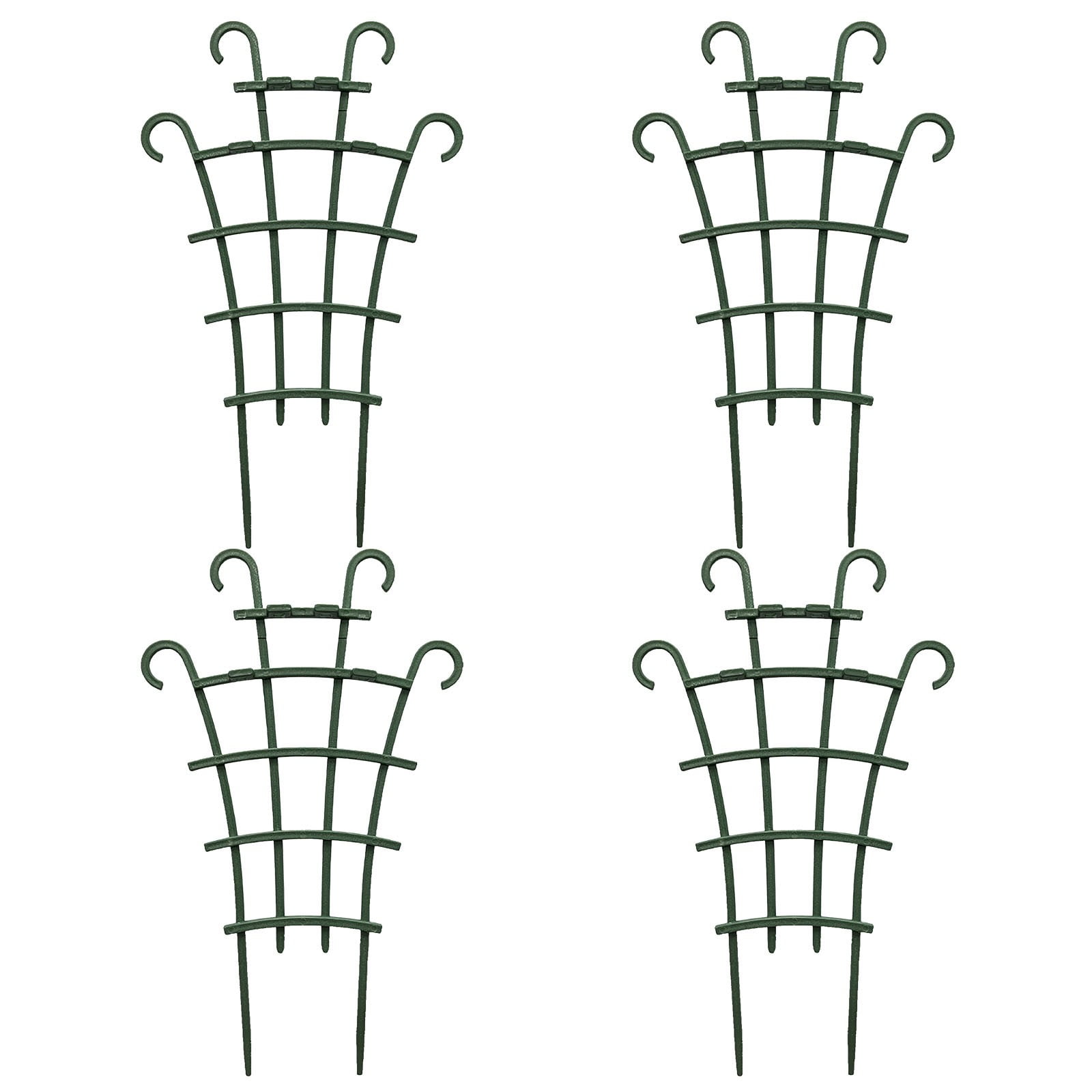 4 Pcs Trellis for Potted Plants, Stackable Small Indoor Plant Trellis for Climbing Plants, Climbing Pergola Plant Flower Stand, Outdoor for Vine Ivy Hoya Houseplants Flower Plant Support Green - Image 1