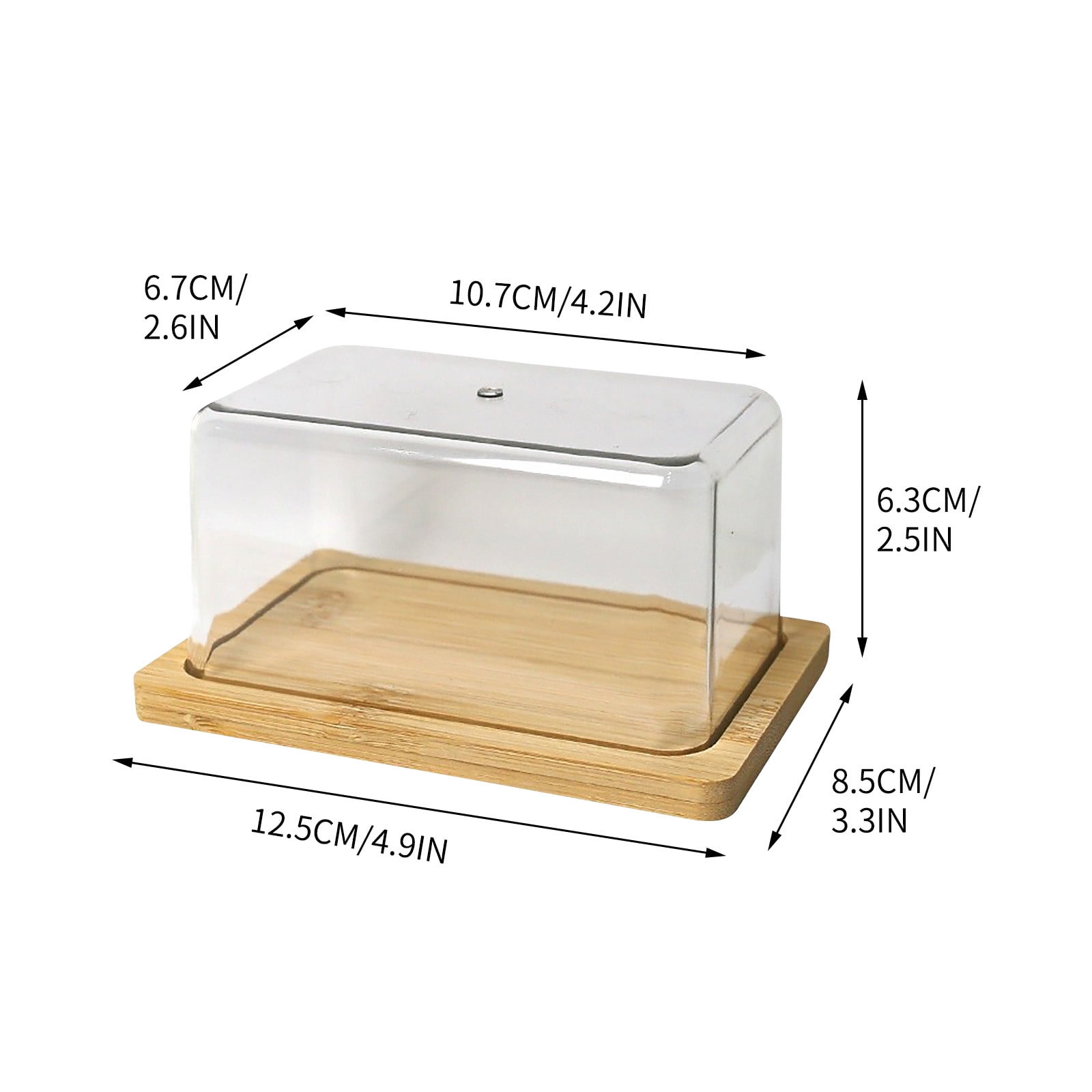 Glass Butter Dish with Airtight Lid, Keeps Butter Soft, Countertop and Refrigerator Door Shelf, Butter Tray with Lid Fridge, Butter Holder, Covered Butter Dishes, Cheese Freezer Preservation Box Multicolor - Image 3