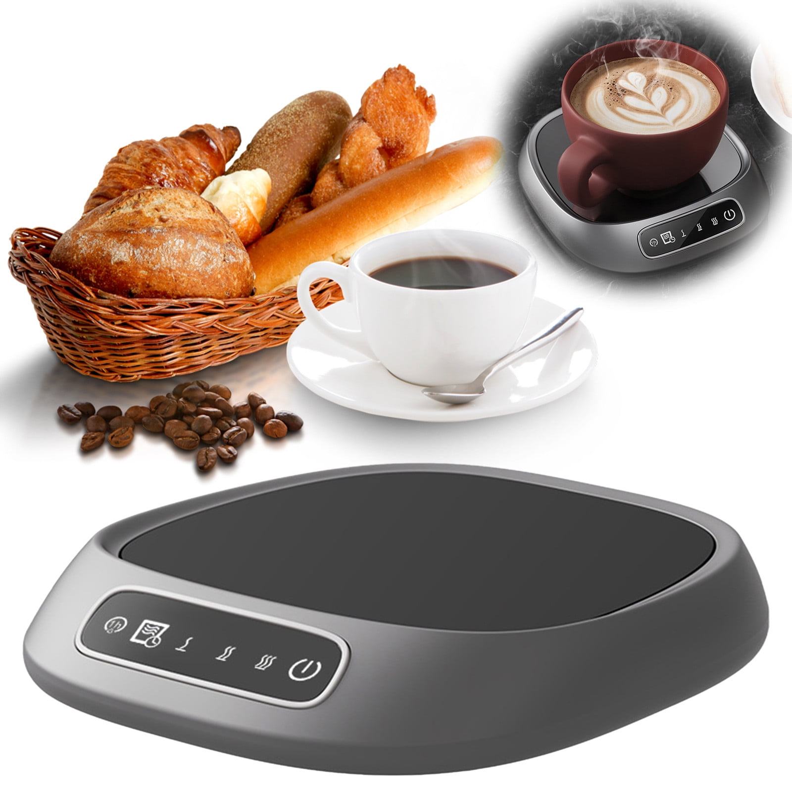 Coffee Mug Warmer, Mug Warmer for Office Desk, Electric Coffee Cup Warmer for Desk with 3-Temp Settings, Advanced Temperature-Controlled Beverage Warmers Heating Plate, for Coffee, Milk, Tea Multicolor - Image 1