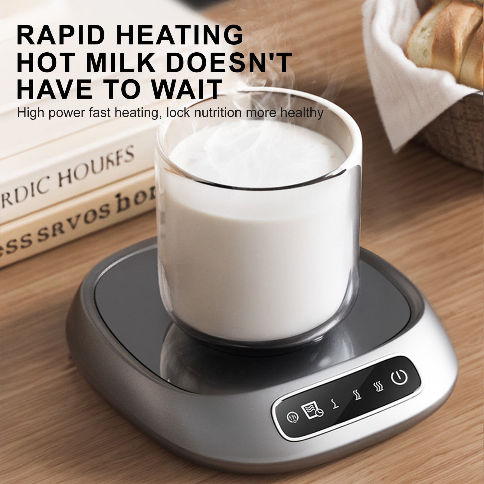 Coffee Mug Warmer, Mug Warmer for Office Desk, Electric Coffee Cup Warmer for Desk with 3-Temp Settings, Advanced Temperature-Controlled Beverage Warmers Heating Plate, for Coffee, Milk, Tea Multicolor - Image 6