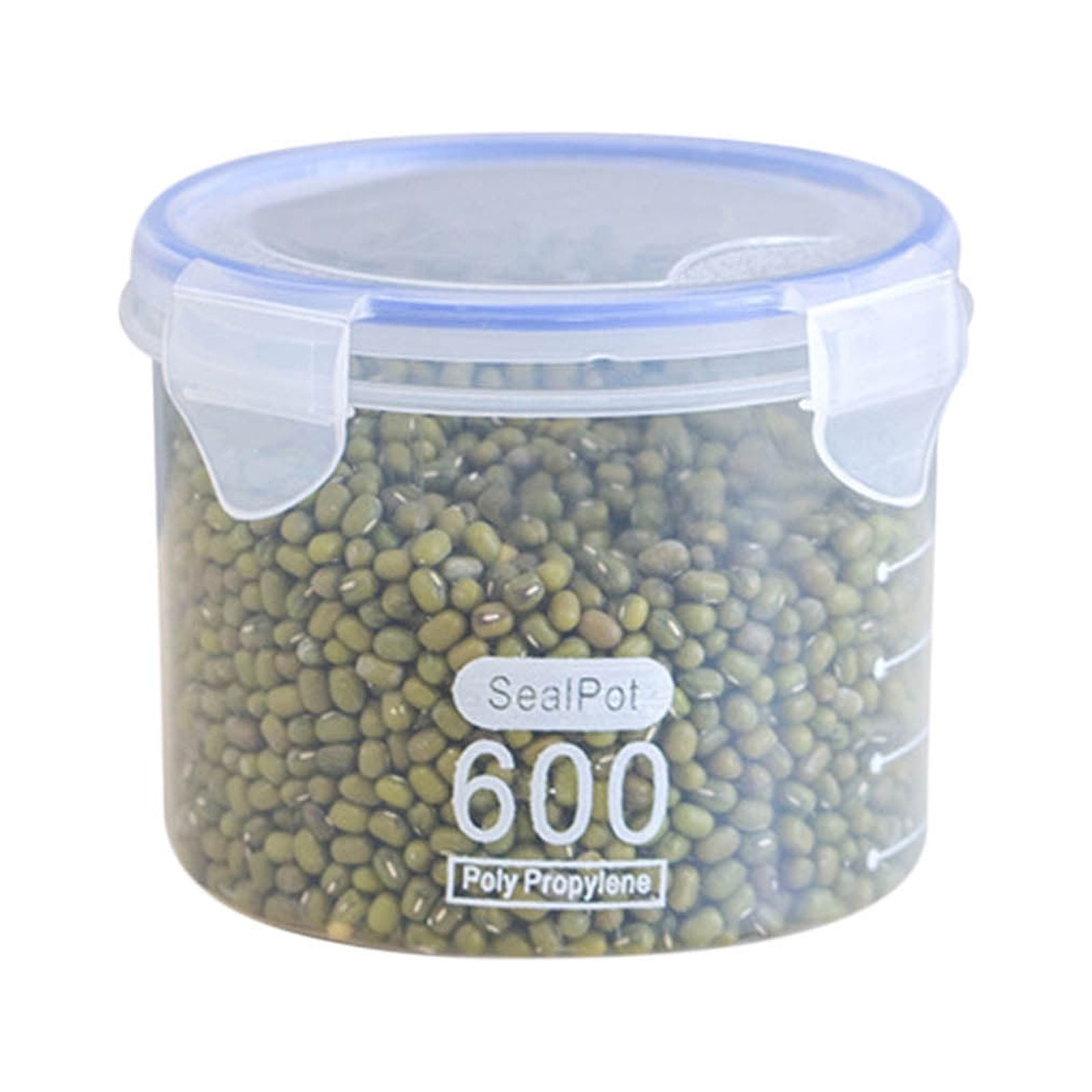 Clear Sealed Food Containers, 800ml Plastic Stackable Leakproof Storage Jar with Locking Lid, Kitchen Gadget for Rice Beans Storage A - Image 3