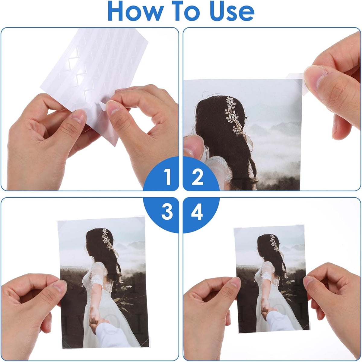 Tutuviw 408 Pcs Clear Photo Corners Stickers Self-Adhesive Photo Corners Lens Photo Corner Sticker for DIY Scrapbooking, Memory Books Journal and Picture Album (Clear, 4 Sheet) - Image 4