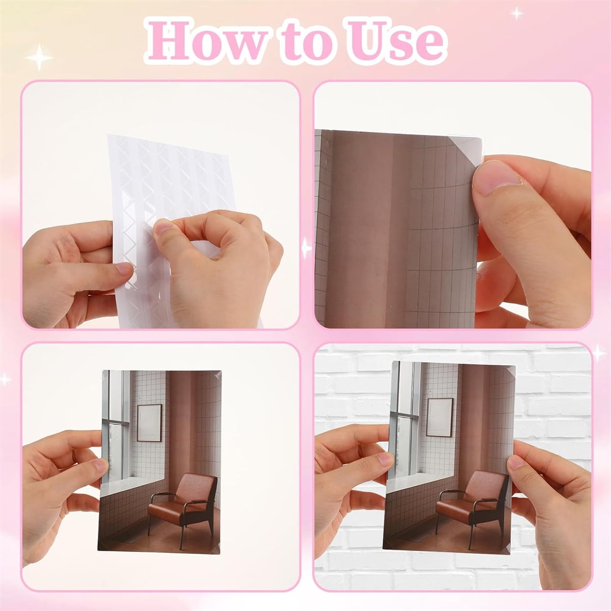 Tutuviw 408 Pcs Clear Photo Corners Stickers Self-Adhesive Photo Corners Lens Photo Corner Sticker for DIY Scrapbooking, Memory Books Journal and Picture Album (Clear, 4 Sheet) - Image 3