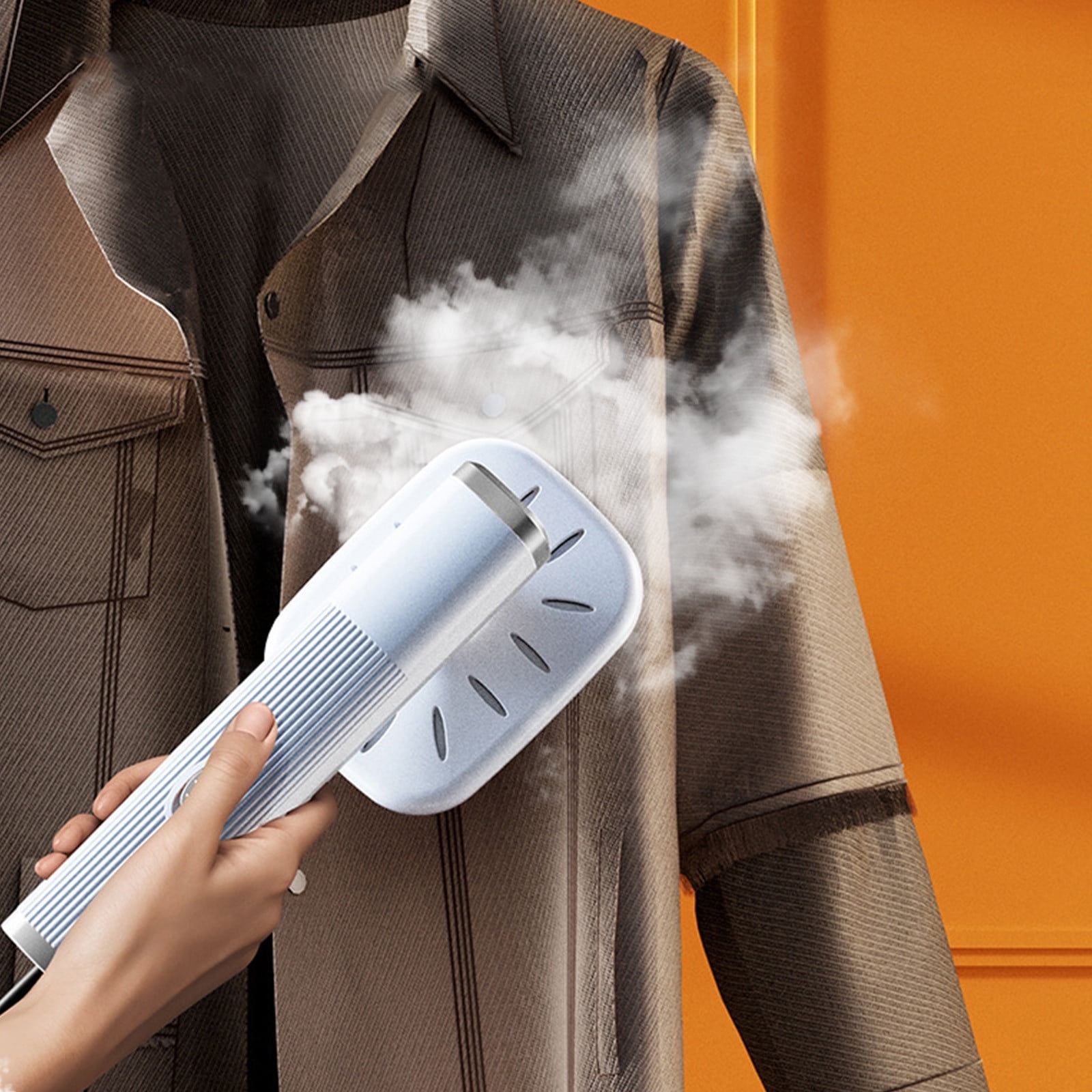 Travel Steamer for Clothes, Portable Iron, Steamer and Iron 2 In 1, Upgrade Portable Mini Ironing Machine, Rotatable Handheld Steam Iron, Foldable Travel Garment, for Home and Travel White - Image 1