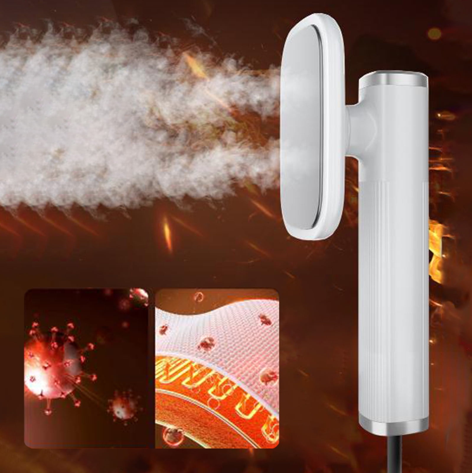 Travel Steamer for Clothes, Portable Iron, Steamer and Iron 2 In 1, Upgrade Portable Mini Ironing Machine, Rotatable Handheld Steam Iron, Foldable Travel Garment, for Home and Travel White - Image 4