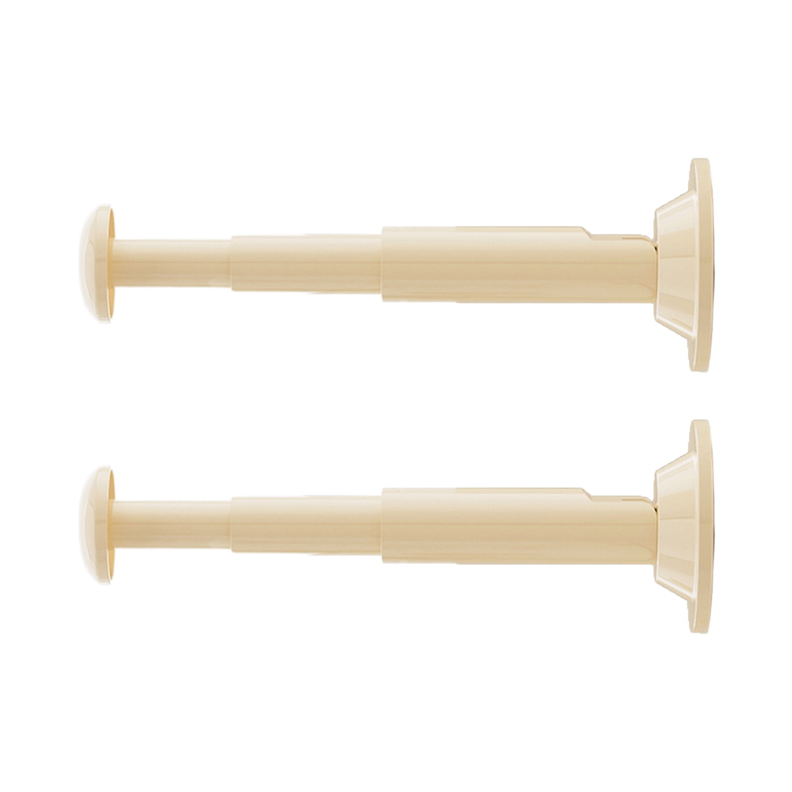 2PCS Retractable Clothes Hanger Storage Rack, Extendable Clothes Hanger with Suction Cup, Space Saving Household Tool for Closet Washer Dryer Beige - Image 2