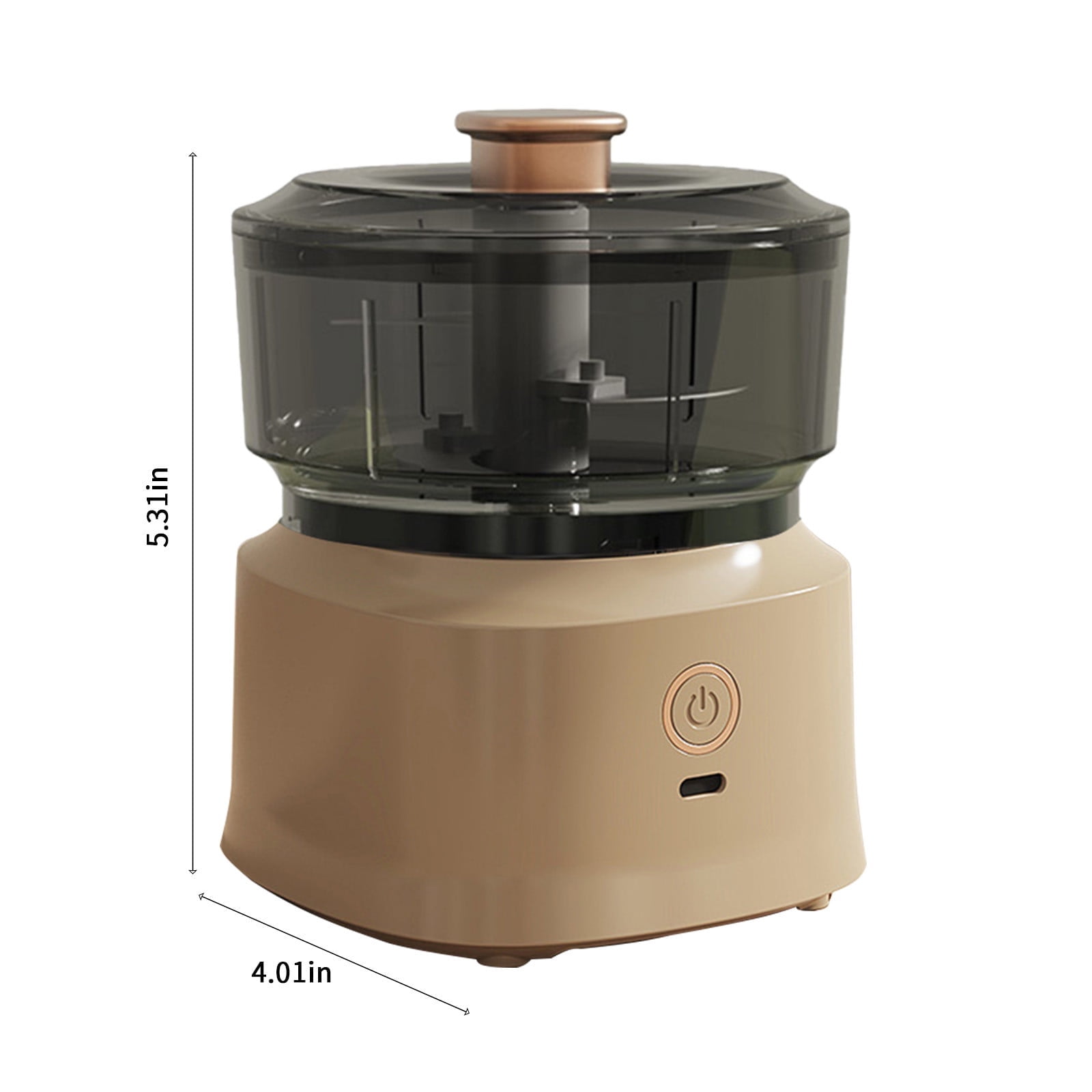 Food Processor, 350ML Electric Food Chopper with Stainless Steel Blade and USB Rechargeable, Mini Chopper, Garlic Chopper, Vegetable Masher, for Onions Meat Spices Coffee - Image 3