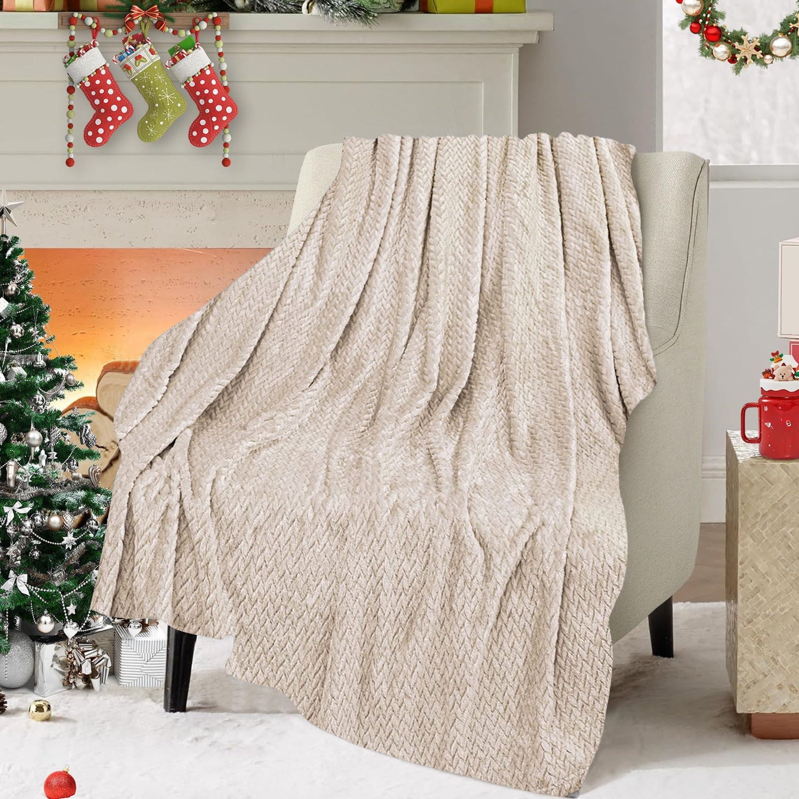 Christmas Solid Color Blanket, 59x39