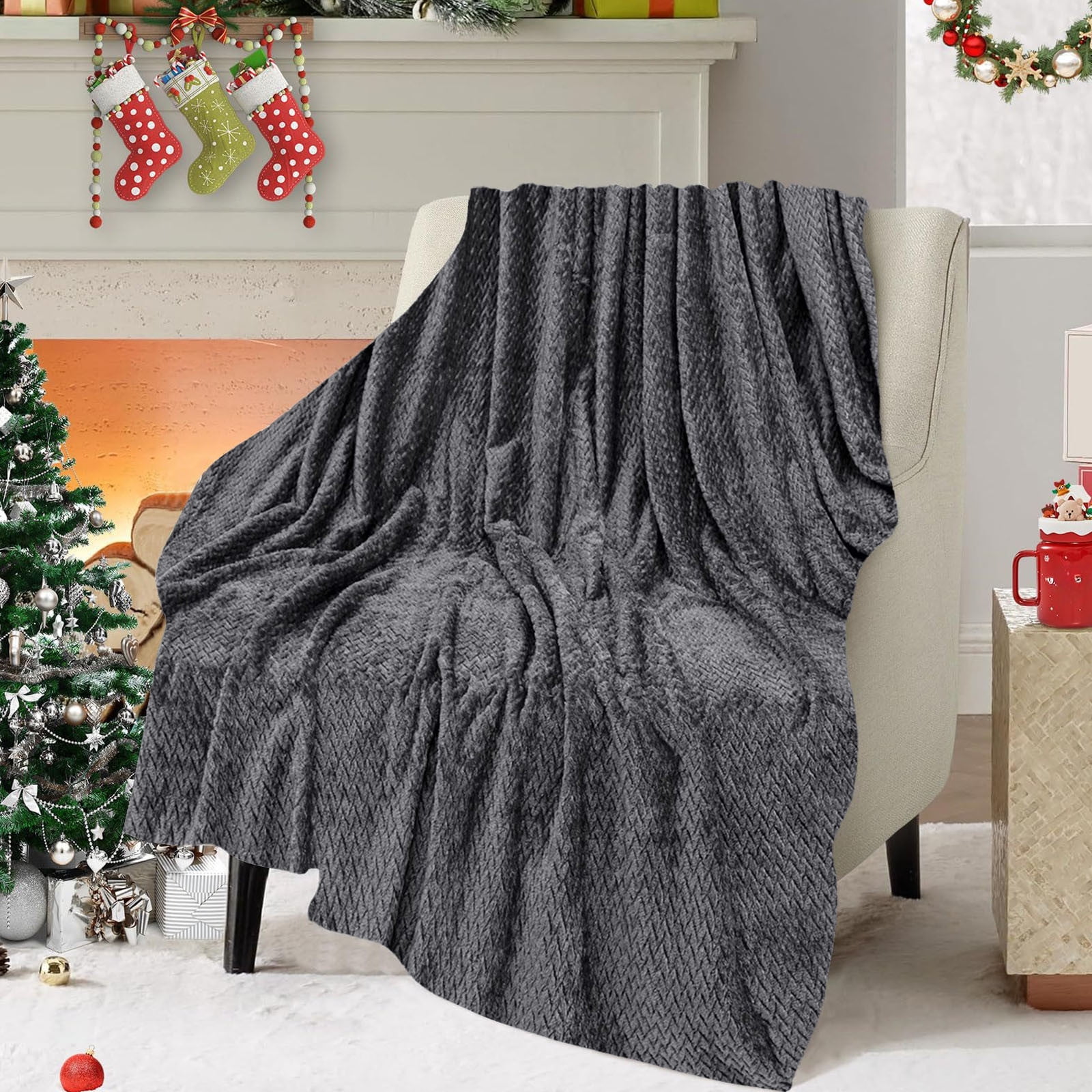 Christmas Solid Color Blanket, 59x39