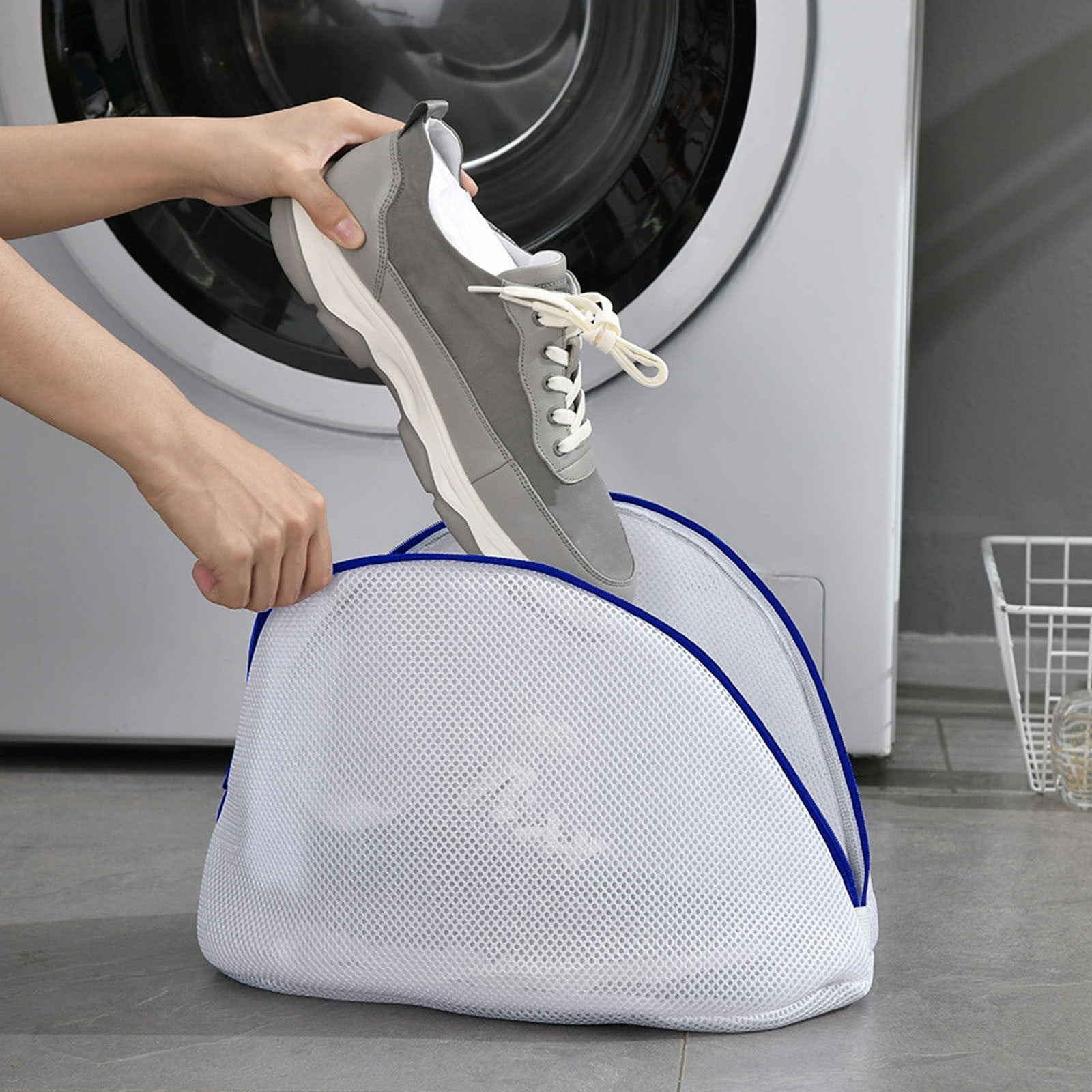 Shoe Wash Bag, Mesh Laundry Bag with Zipper, Portable Washable Shoe Storage Pouch Cleaning Laundry Bag for Sneakers Sock Toys Slipper S - Image 1