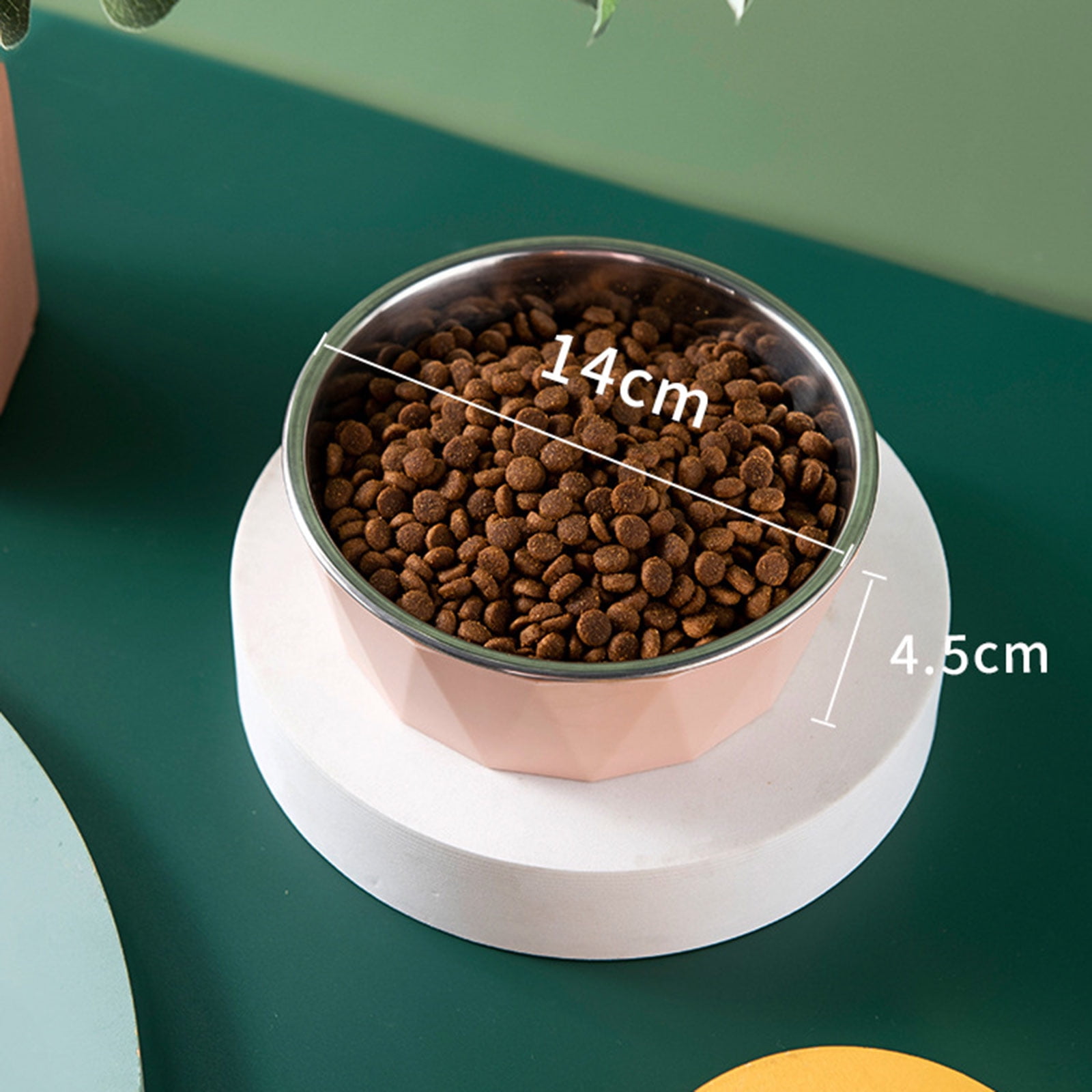 Dog Bowl Raised Cat Food Water Bowls with Detachable Elevated Stand Pet Stainless Steel Feeder Bowl No-Spill Anti Slip Blue - Image 7
