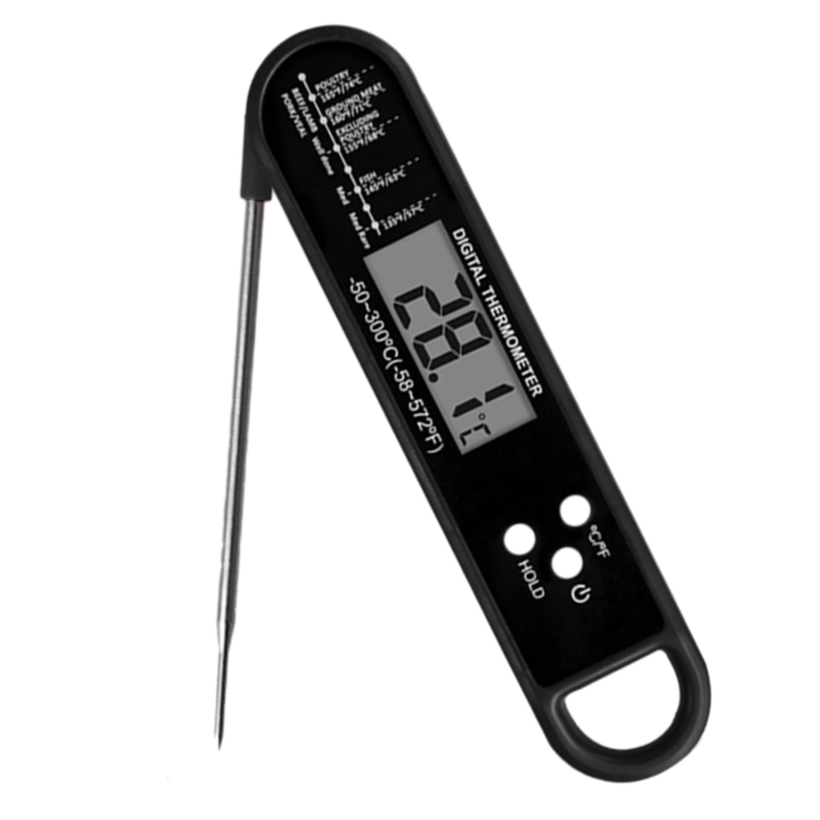 Meat Thermometer Digital, Instant Read Waterproof Food Thermometer, Instant Read Meat Thermometer, Digital T-hermometer with Long Probe, for Cooking, Grill, Candy, Kitchen, Stocking Stuffers Black - Image 2