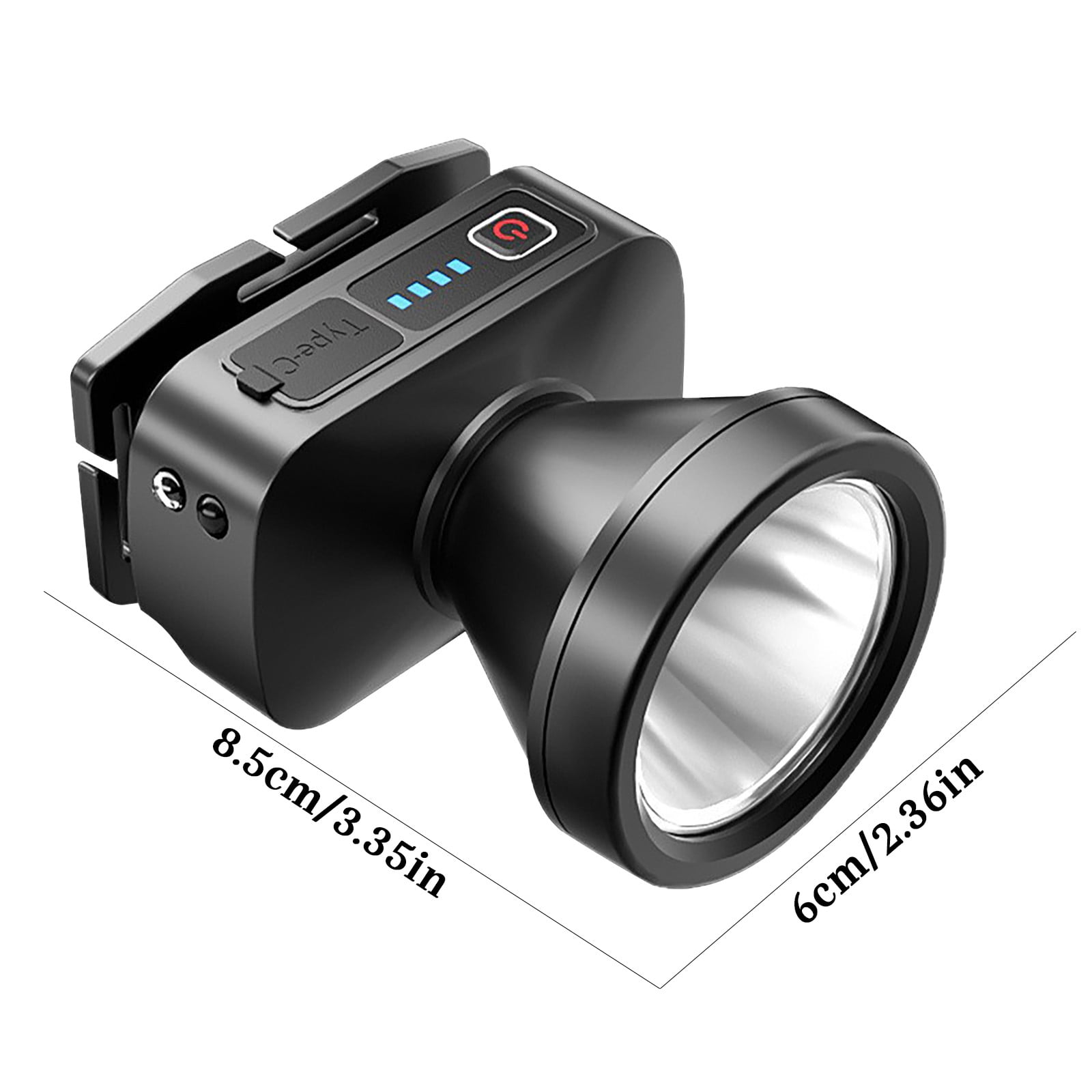 Rechargeable LED Headlamp, LED Spotlight Flashlight Outdoor, Long Lasting Large Waterproof Spot Light, Outdoor Fishing Night Fishing Lamp, Camping Light, for Hunting Boating Camping Black - Image 3