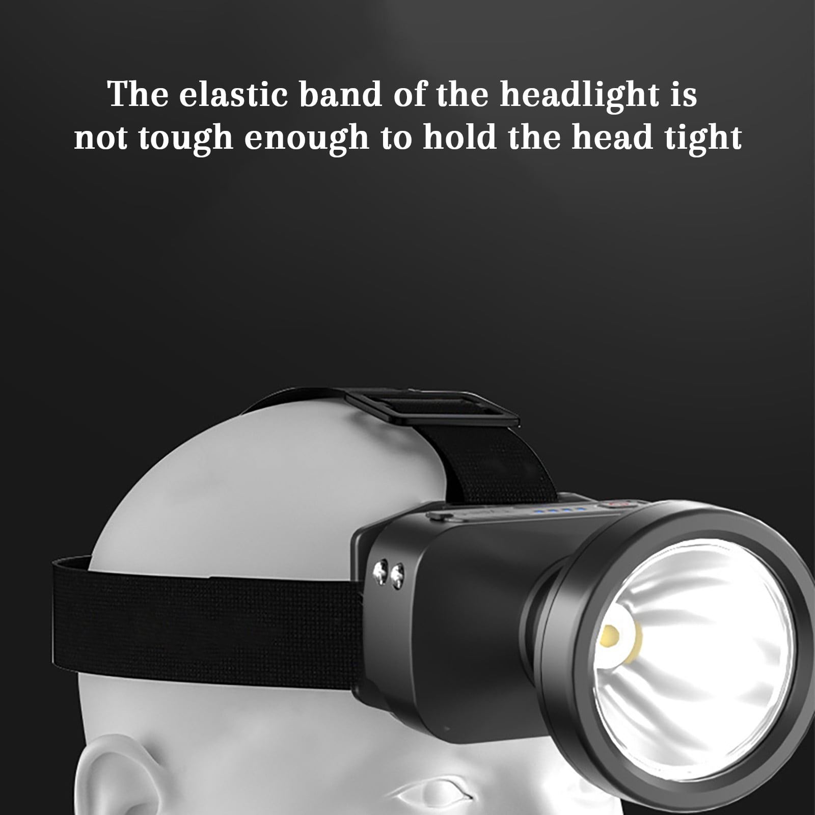 Rechargeable LED Headlamp, LED Spotlight Flashlight Outdoor, Long Lasting Large Waterproof Spot Light, Outdoor Fishing Night Fishing Lamp, Camping Light, for Hunting Boating Camping Black - Image 5