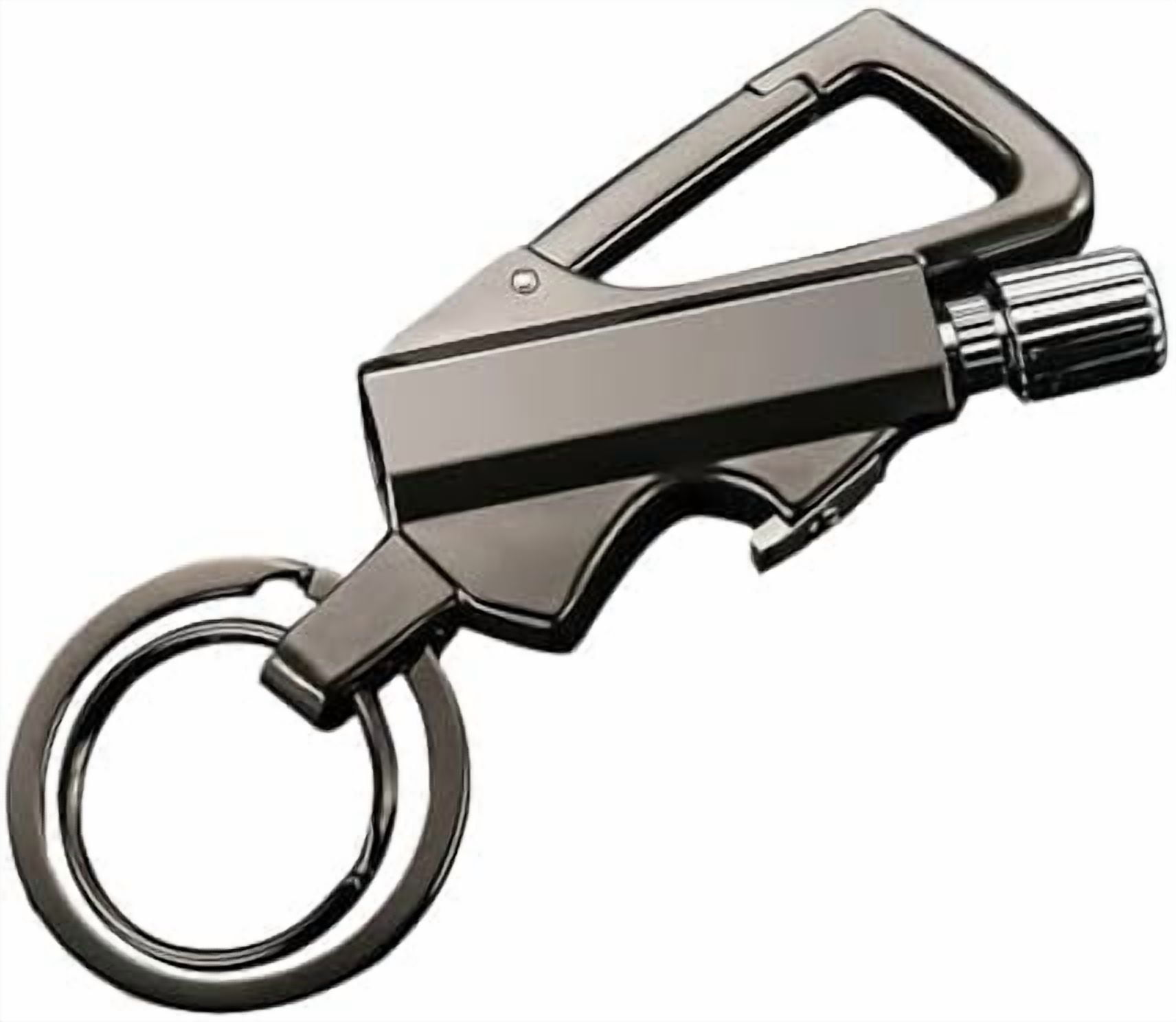 Permanent Match with Bottle Opener Metal Keychain Lighter, Reusable Waterproof Matchstick Fire Starter, for Camping Hunting, Multifunctional Match Outdoor Camping Match Lighter, Gift Ideas Silver - Image 1