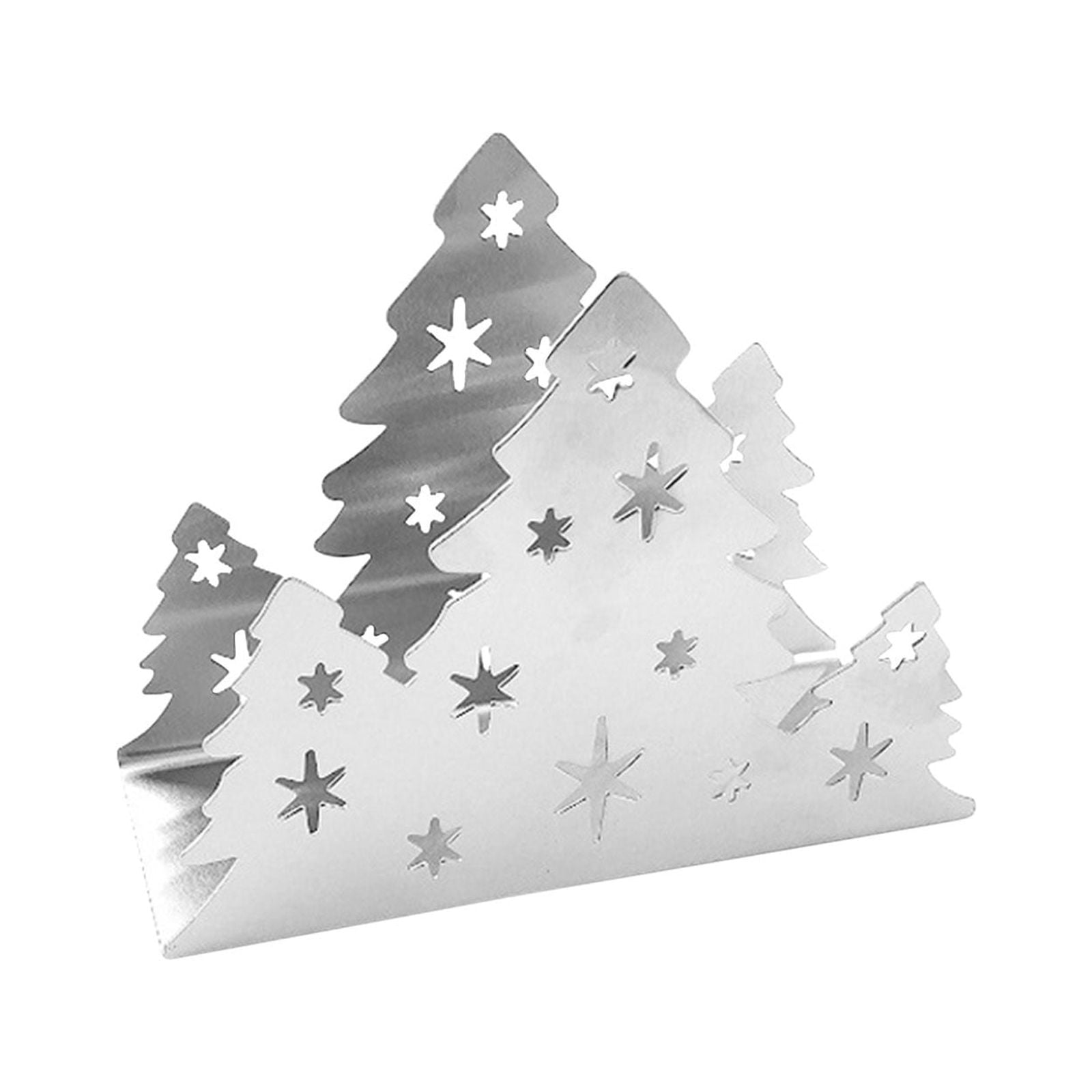 Napkin Holders for Tables, Christmas Tree Design, Napkin Holders Table Tissue Dispenser Modern, Paper Napkin Holder for Kitchen, Farmhouse Restaurant Decoration Silver - Image 1