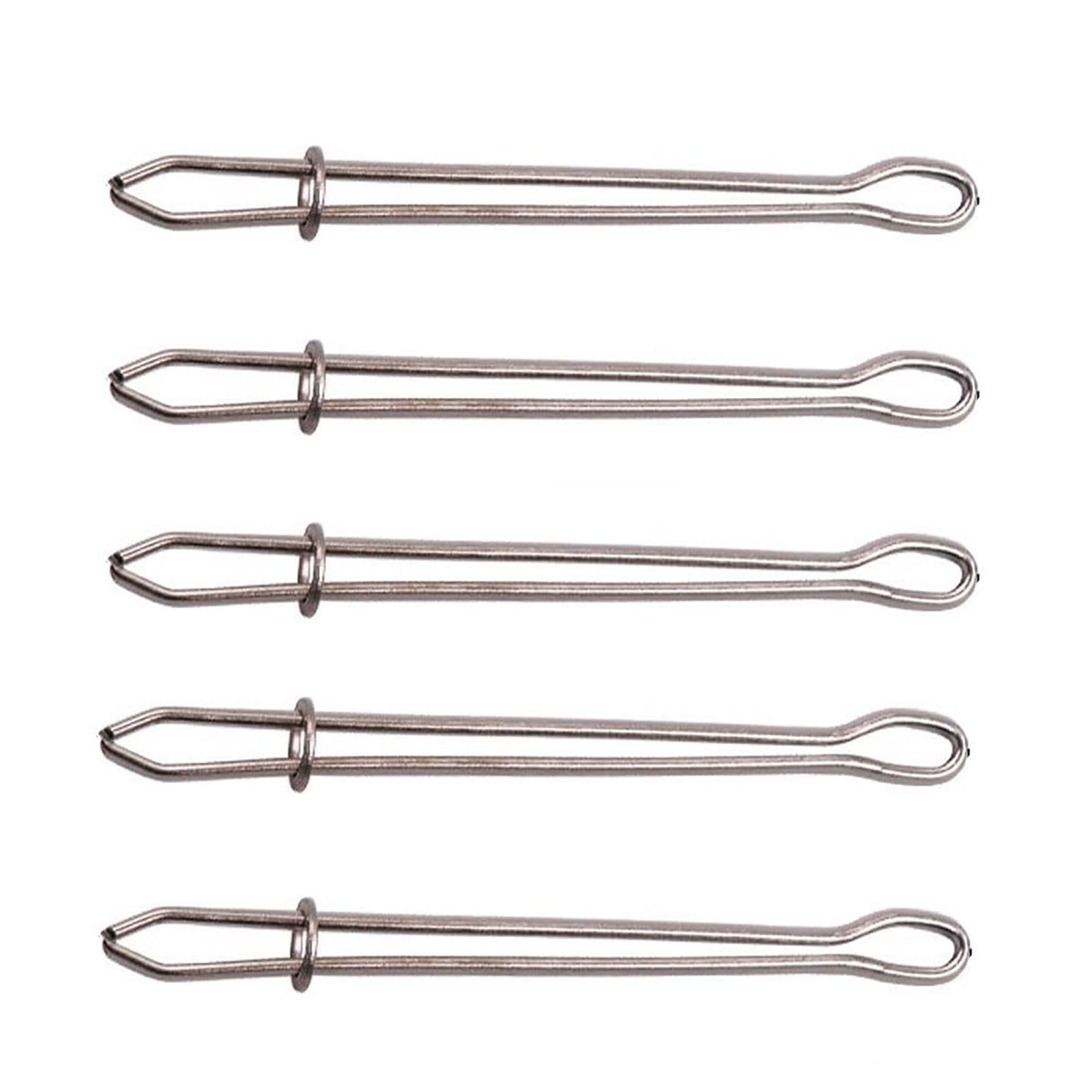 5Pcs Rope Threader, DIY Rope Threader Clip, Waist Band Threader, Metal Drawstring Belt Bodkin Threader, Sewing Puller Tool Set, for Hoodie Sweatpant Coats Pants Elastic Replacement Silver - Image 2