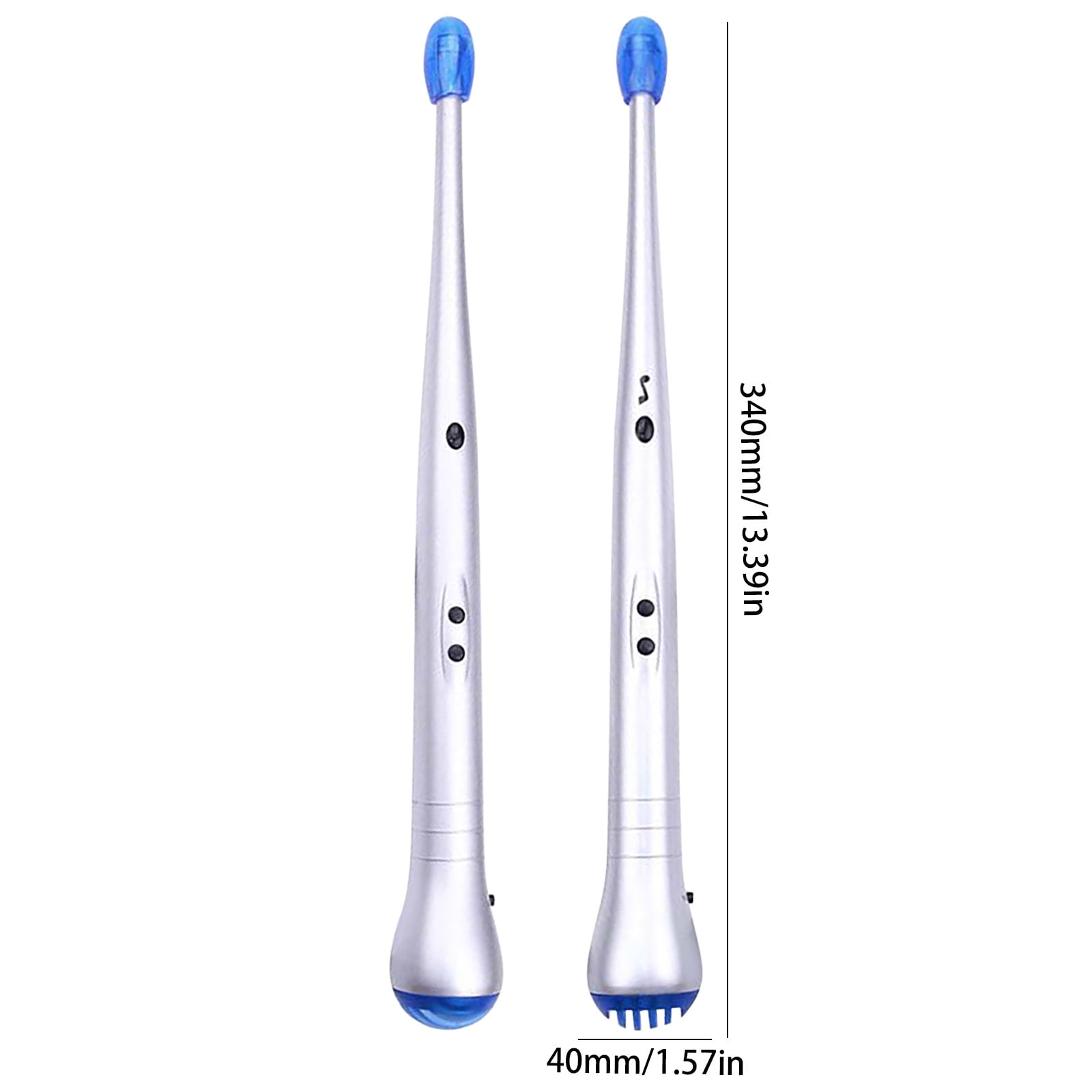 1 Pair Electronic Drumsticks, Adjustable Sensitivity Intelligent Electric Light Up Drumsticks, Electronic Air Drum Sticks, Rock Beat Drum Stick, Percussion Instrument Tool Silver - Image 3
