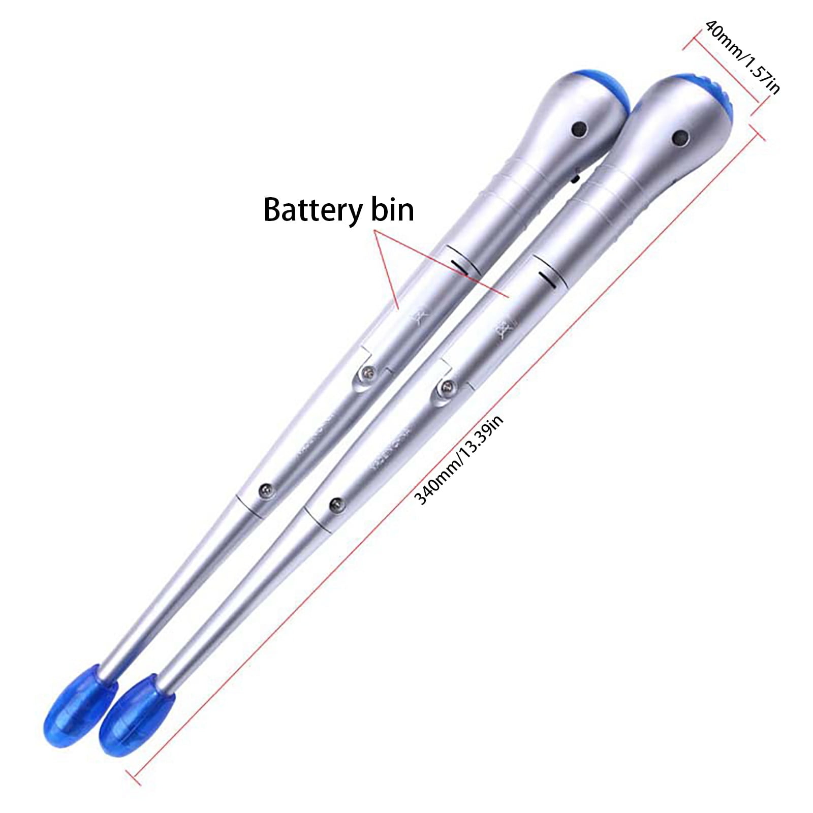 1 Pair Electronic Drumsticks, Adjustable Sensitivity Intelligent Electric Light Up Drumsticks, Electronic Air Drum Sticks, Rock Beat Drum Stick, Percussion Instrument Tool Silver - Image 5
