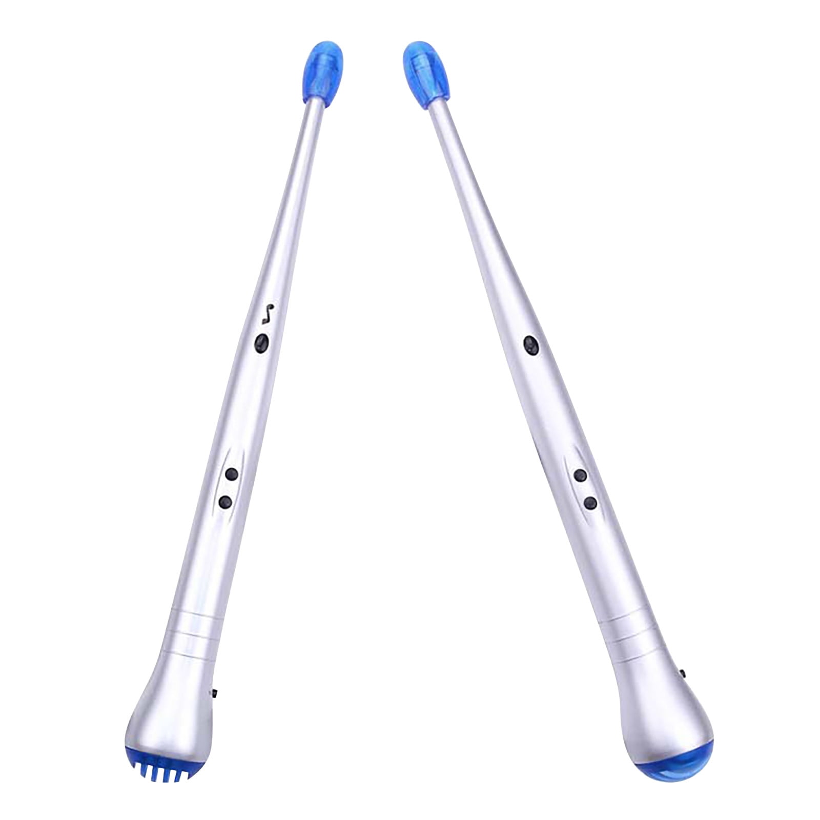 1 Pair Electronic Drumsticks, Adjustable Sensitivity Intelligent Electric Light Up Drumsticks, Electronic Air Drum Sticks, Rock Beat Drum Stick, Percussion Instrument Tool Silver - Image 6