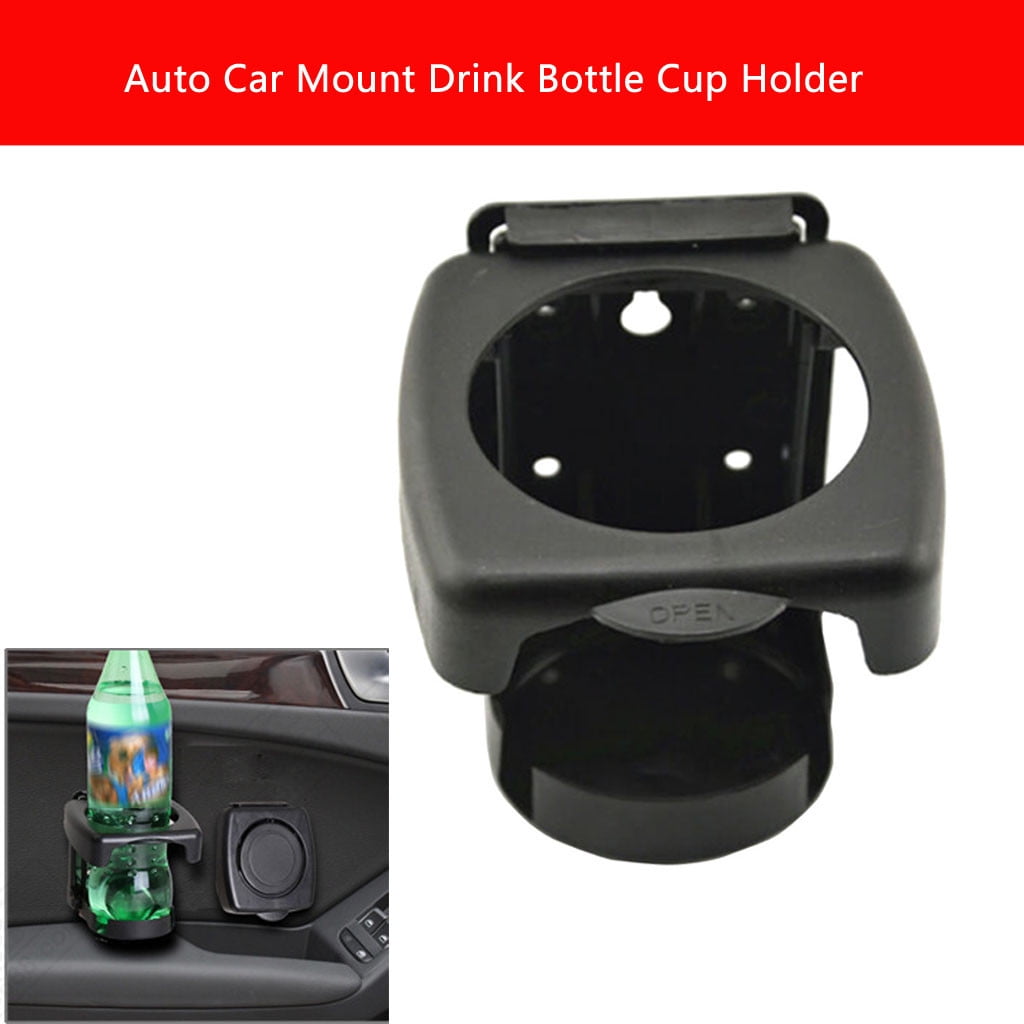 Fold-Up Drink Holder, Folding Automotive Cup Holders, Universal Car VAN Folding Cup Drink Holders, Beverage Stand Rack, Vehicle Marine RV Cup Rack, for Car Truck Boat Van Black - Image 1