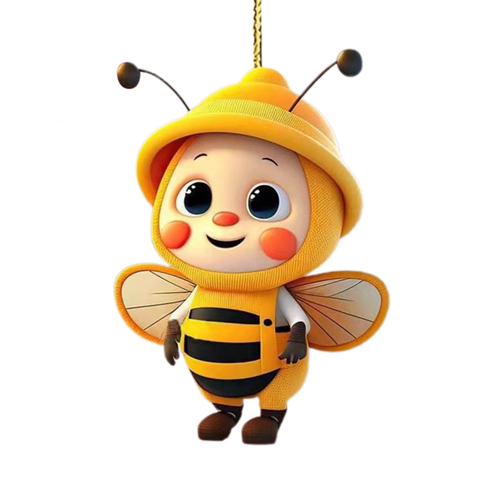 6PCS Christmas Cute Bee Hanging Ornaments, 3.15