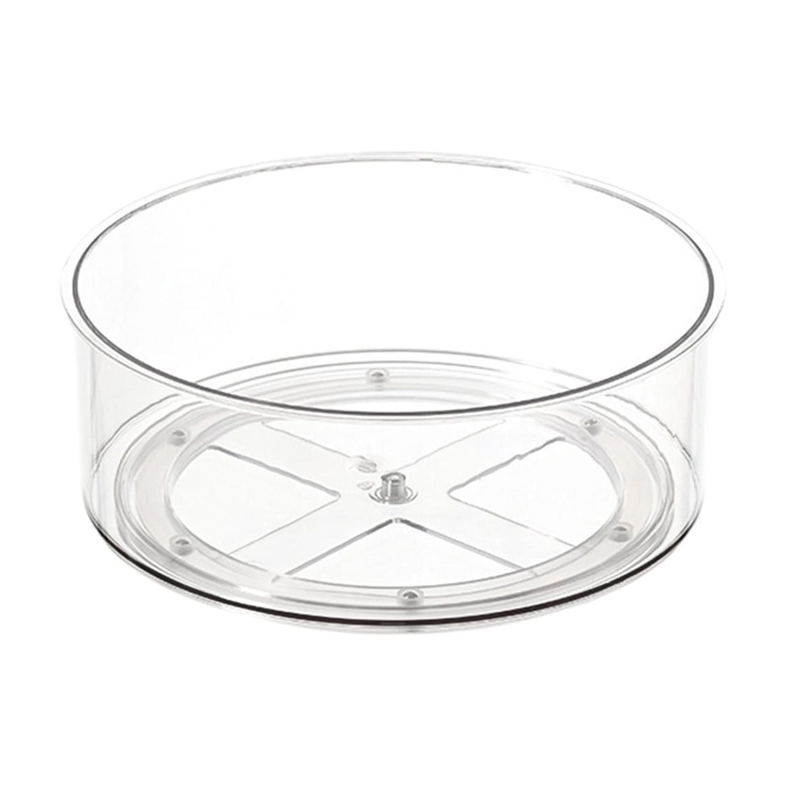 Lazy Turntable for Cabinet, Lazy Organizer with High Sides, Countertop Spinning Organizer for Spices, Clear Rotating Organizer, for Kitchen, Pantry, Refrigerator, Bathroom, Table, Fridge L - Image 2