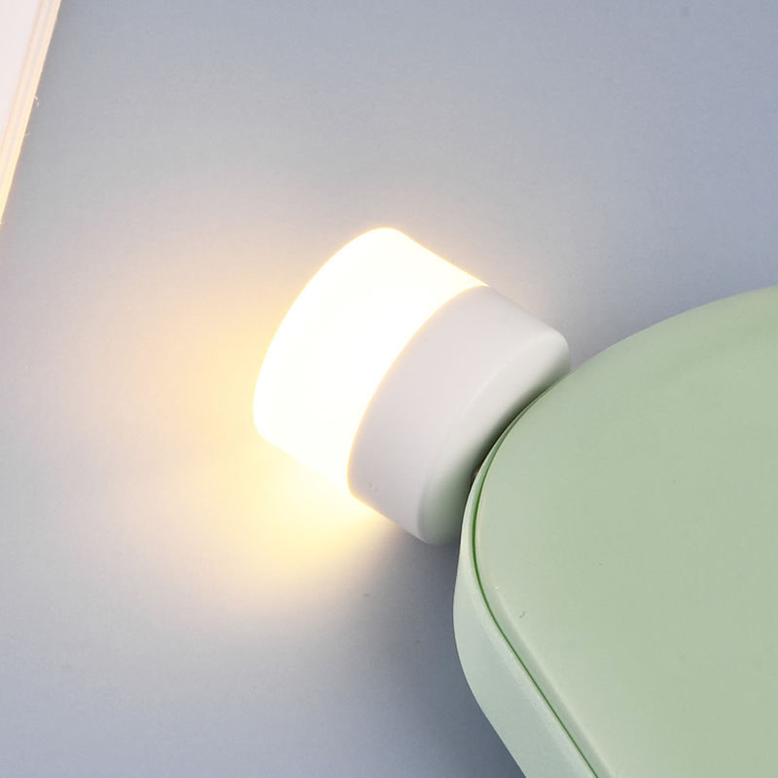 USB Night Light, LED Mini Light Bulb, Plug in Night Light, Small Bedside Night Lights, USB Light Bulb for Bedroom, Hallway, Kitchen, Car Tiny Light, Power Bank Power Outage Emergency Light Beige - Image 1