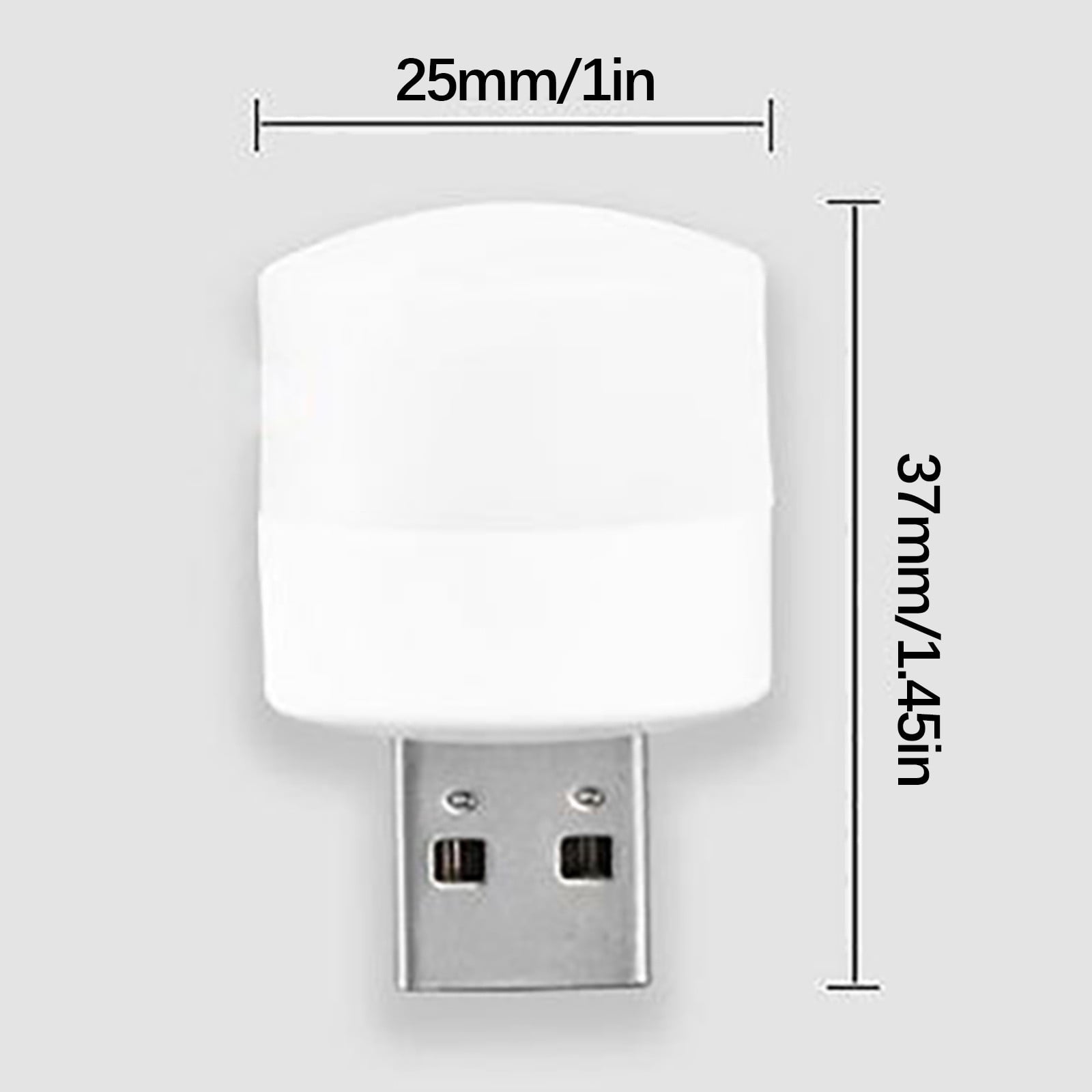 USB Night Light, LED Mini Light Bulb, Plug in Night Light, Small Bedside Night Lights, USB Light Bulb for Bedroom, Hallway, Kitchen, Car Tiny Light, Power Bank Power Outage Emergency Light Beige - Image 3
