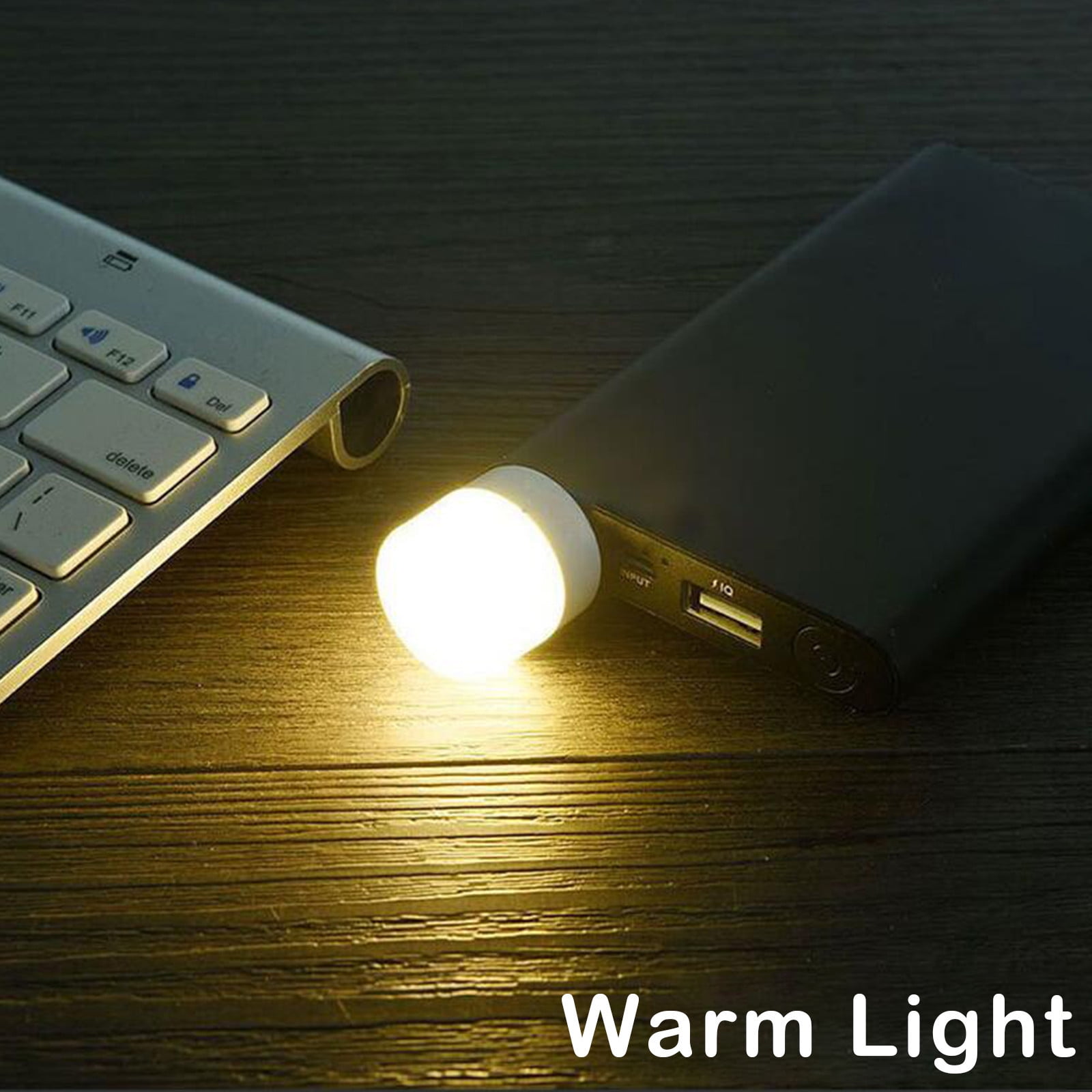 USB Night Light, LED Mini Light Bulb, Plug in Night Light, Small Bedside Night Lights, USB Light Bulb for Bedroom, Hallway, Kitchen, Car Tiny Light, Power Bank Power Outage Emergency Light Beige - Image 4