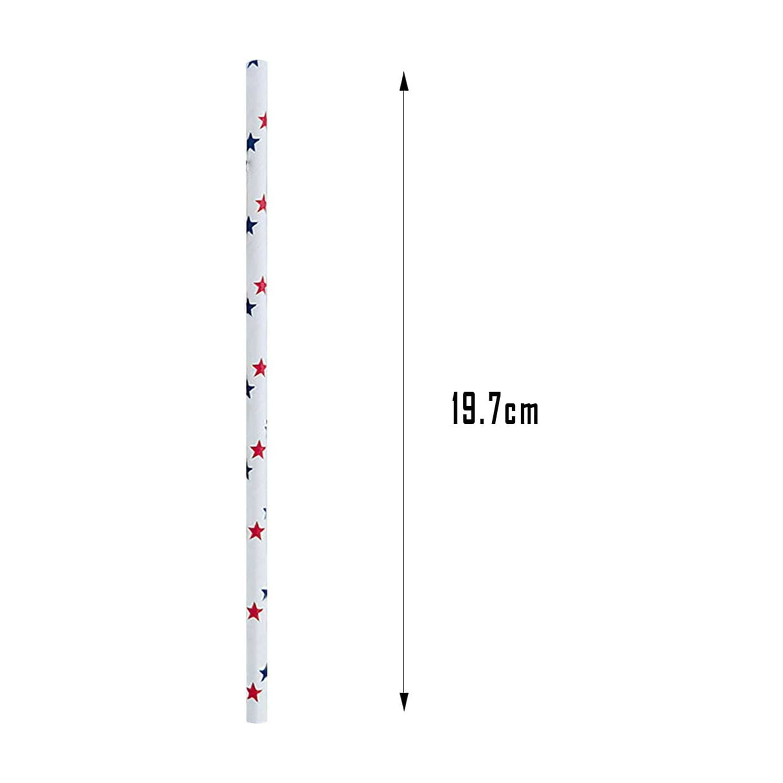 100Pcs Paper Disposable Straws, Red and White Striped Paper Straws, Biodegradable Disposable Drinking Straws for Smoothie, Brithday, New Year, Party Decoration Supplies Orange - Image 2