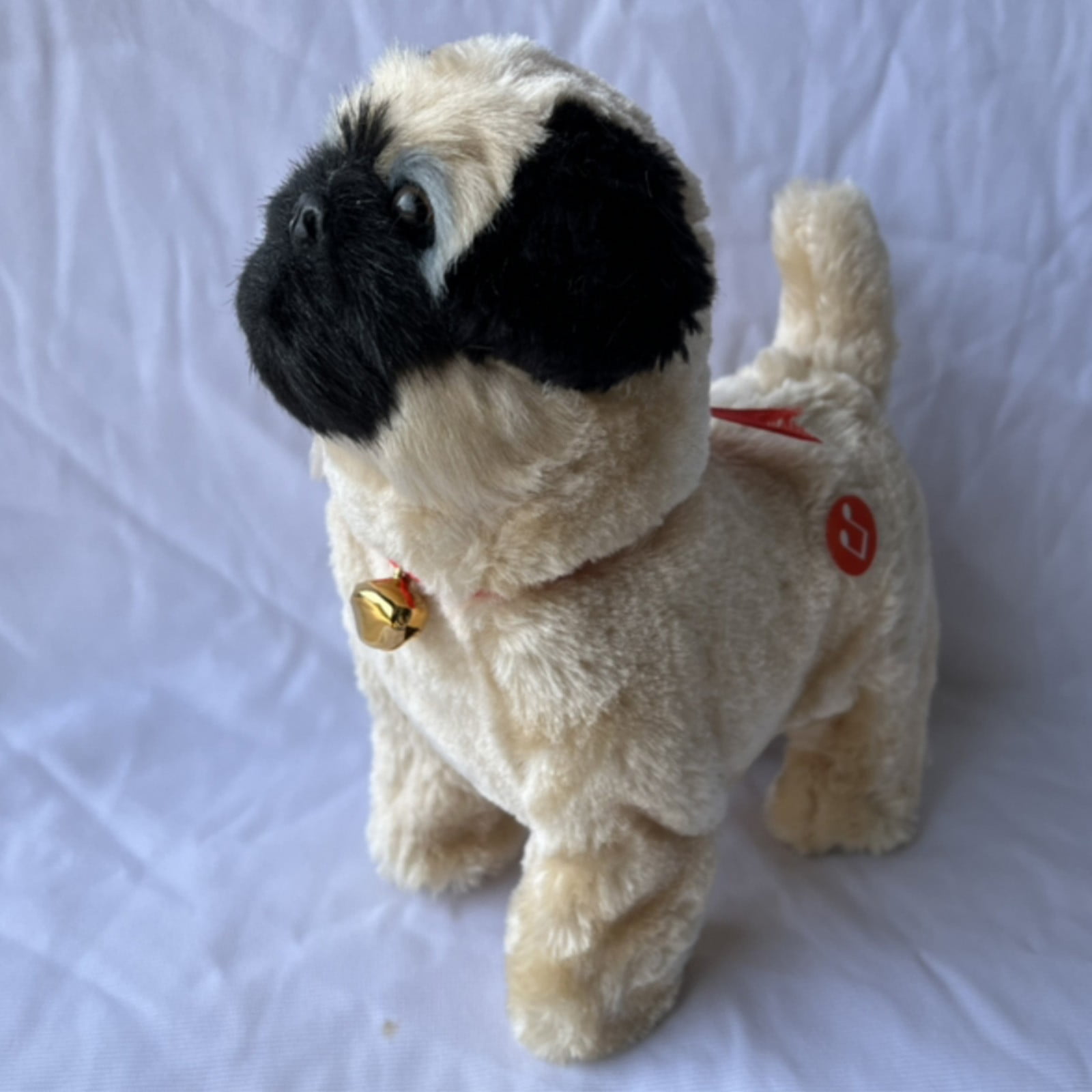 Simulation Dog Toy, Lifelike Stuffed Interactive Pet Toy, Stuffed Animals Electronic Puppy with Sound & Movable Limbs, for Birthday Party Holiday Gift Home Decor Beige - Image 1