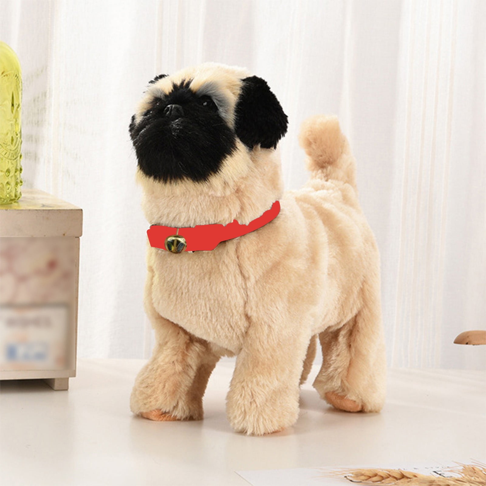 Simulation Dog Toy, Lifelike Stuffed Interactive Pet Toy, Stuffed Animals Electronic Puppy with Sound & Movable Limbs, for Birthday Party Holiday Gift Home Decor Beige - Image 7