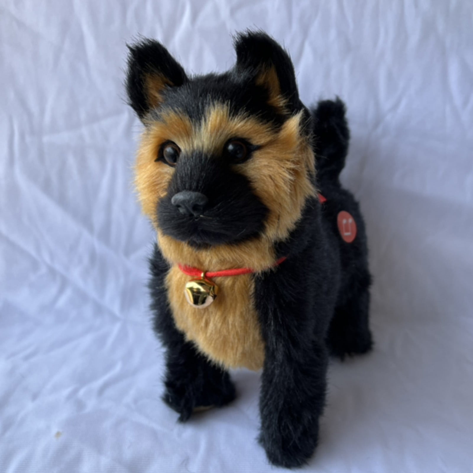 Simulation Dog Toy, Lifelike Stuffed Interactive Pet Toy, Stuffed Animals Electronic Puppy with Sound & Movable Limbs, for Birthday Party Holiday Gift Home Decor Black - Image 1