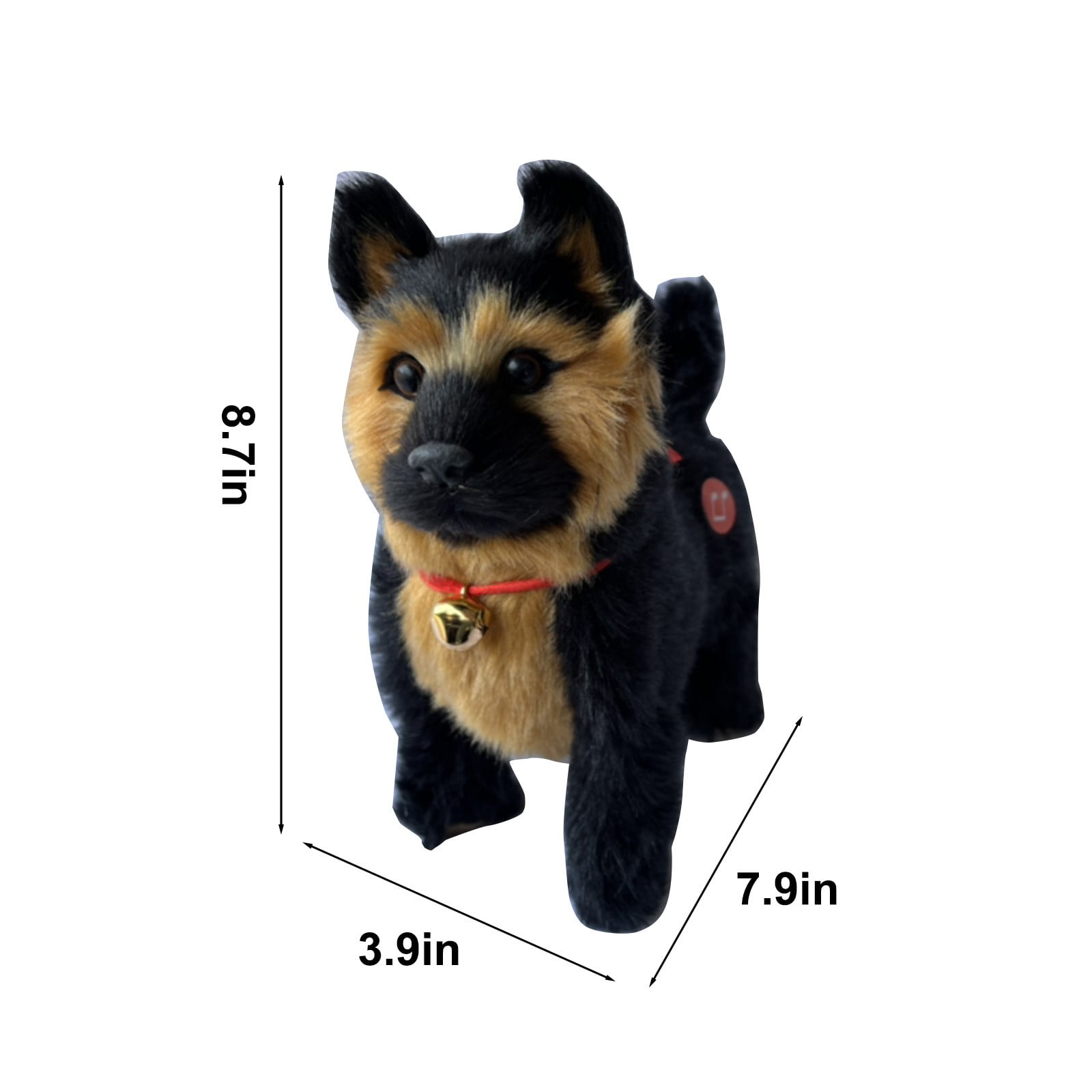 Simulation Dog Toy, Lifelike Stuffed Interactive Pet Toy, Stuffed Animals Electronic Puppy with Sound & Movable Limbs, for Birthday Party Holiday Gift Home Decor Black - Image 3