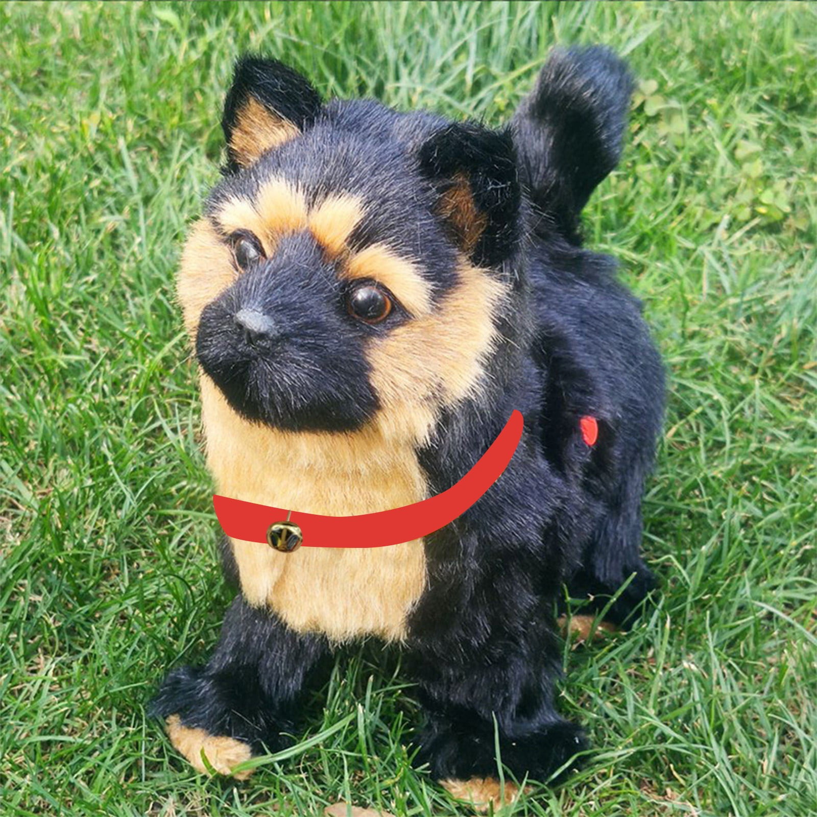 Simulation Dog Toy, Lifelike Stuffed Interactive Pet Toy, Stuffed Animals Electronic Puppy with Sound & Movable Limbs, for Birthday Party Holiday Gift Home Decor Black - Image 6