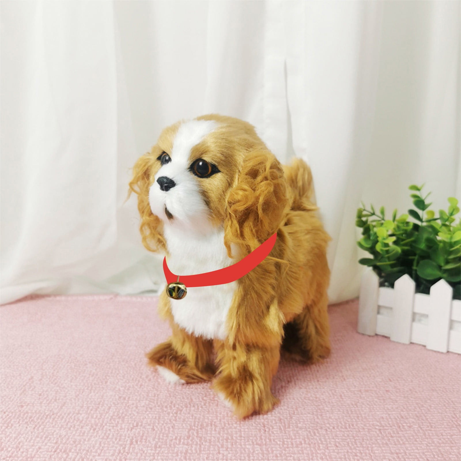 Simulation Dog Toy, Lifelike Stuffed Interactive Pet Toy, Stuffed Animals Electronic Puppy with Sound & Movable Limbs, for Birthday Party Holiday Gift Home Decor Brown - Image 1