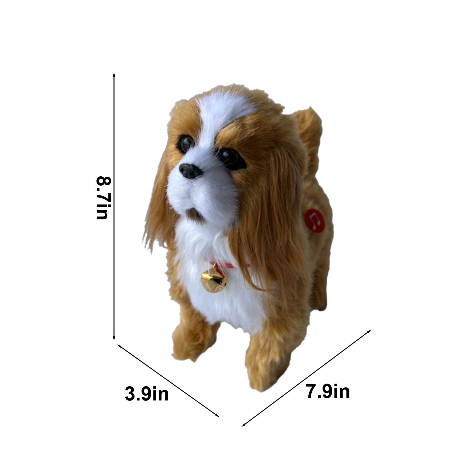 Simulation Dog Toy, Lifelike Stuffed Interactive Pet Toy, Stuffed Animals Electronic Puppy with Sound & Movable Limbs, for Birthday Party Holiday Gift Home Decor Brown - Image 6
