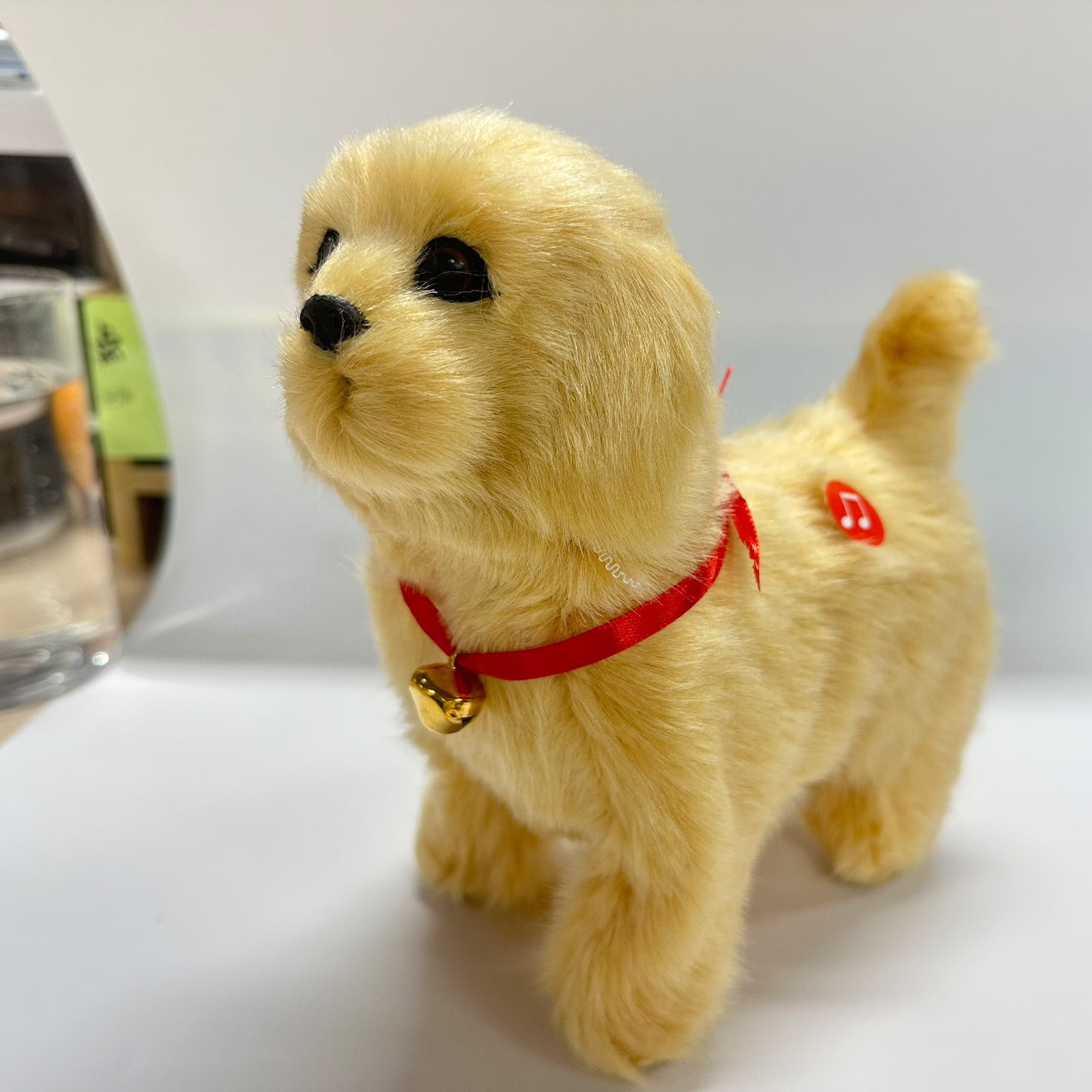 Simulation Dog Toy, Lifelike Stuffed Interactive Pet Toy, Stuffed Animals Electronic Puppy with Sound & Movable Limbs, for Birthday Party Holiday Gift Home Decor Glod - Image 4