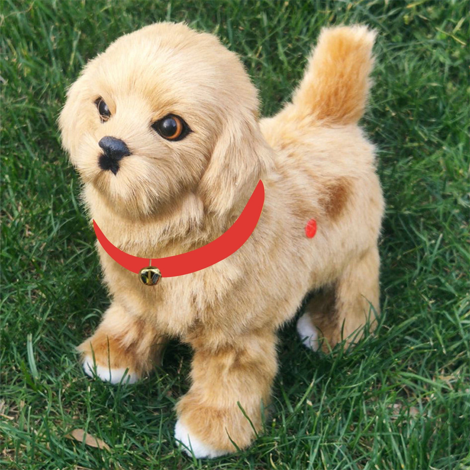 Simulation Dog Toy, Lifelike Stuffed Interactive Pet Toy, Stuffed Animals Electronic Puppy with Sound & Movable Limbs, for Birthday Party Holiday Gift Home Decor Glod - Image 7