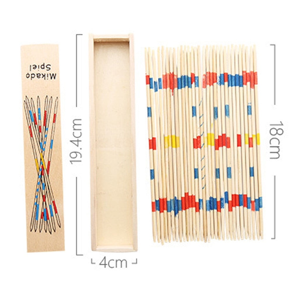 31PCS Pick Up Sticks, Wooden Pick Up Sticks Game with Gift Box, Classic Table Game Funny Family Board Game for Home Famliy Friend As shown - Image 3