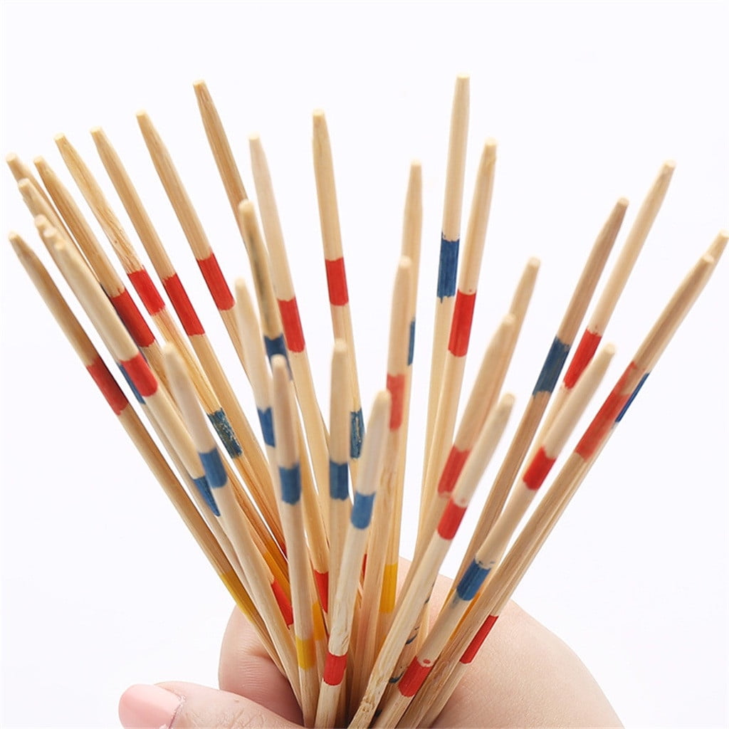 31PCS Pick Up Sticks, Wooden Pick Up Sticks Game with Gift Box, Classic Table Game Funny Family Board Game for Home Famliy Friend As shown - Image 4