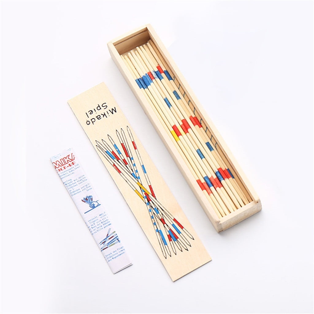 31PCS Pick Up Sticks, Wooden Pick Up Sticks Game with Gift Box, Classic Table Game Funny Family Board Game for Home Famliy Friend As shown - Image 5