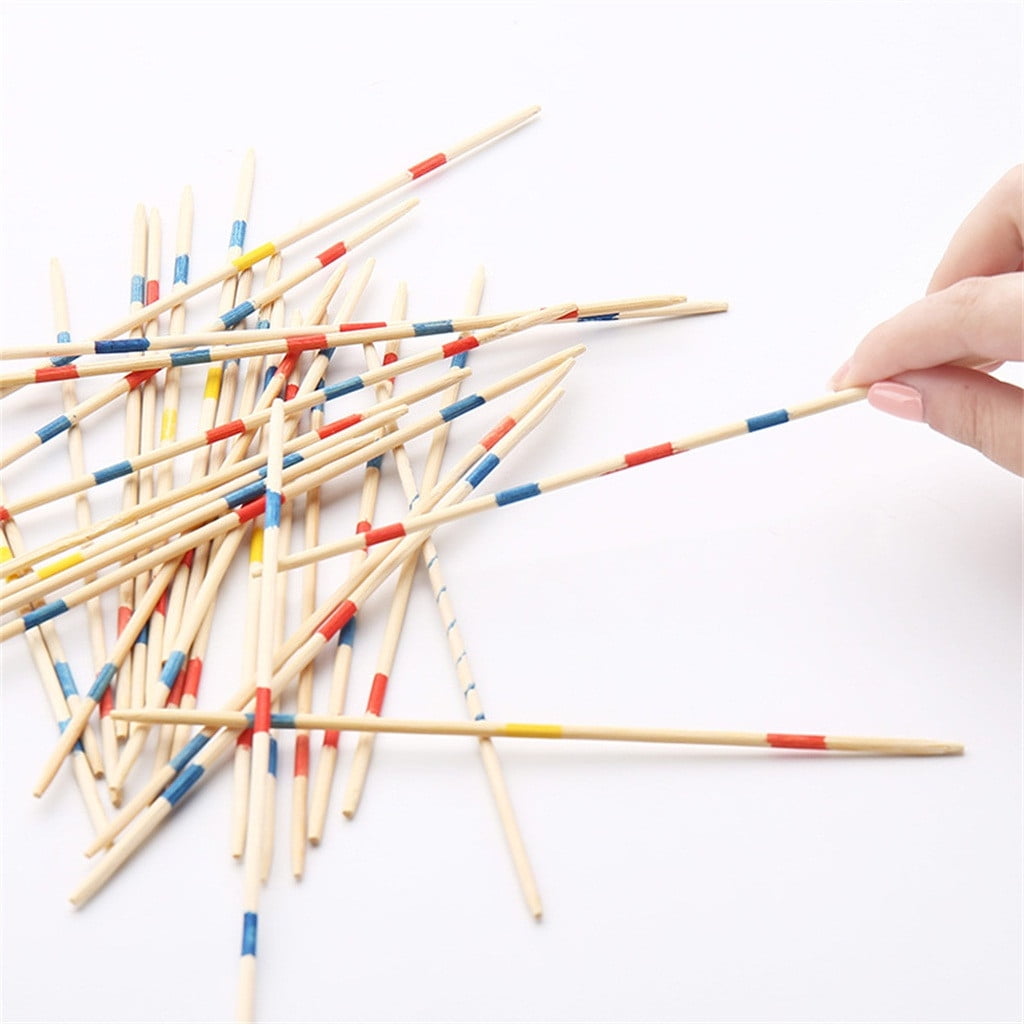31PCS Pick Up Sticks, Wooden Pick Up Sticks Game with Gift Box, Classic Table Game Funny Family Board Game for Home Famliy Friend As shown - Image 6