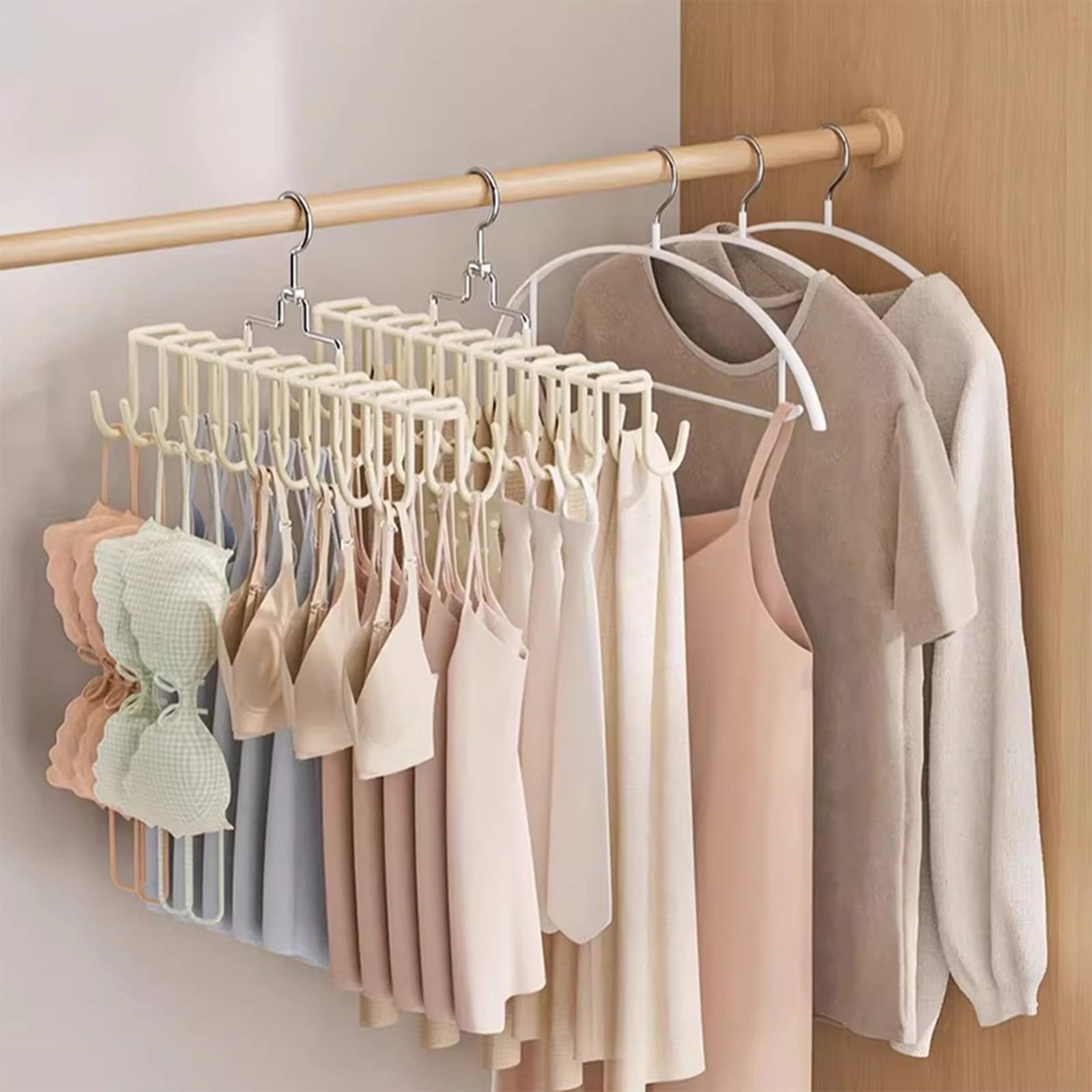 Belt Tie Rack Hanger, Tie Rack Hanger, for Closet Metal Belt Organizer, 20 Hooks, Multi Purpose Hanger, for Shawls Scarves Closet Organizers and Storage White - Image 5