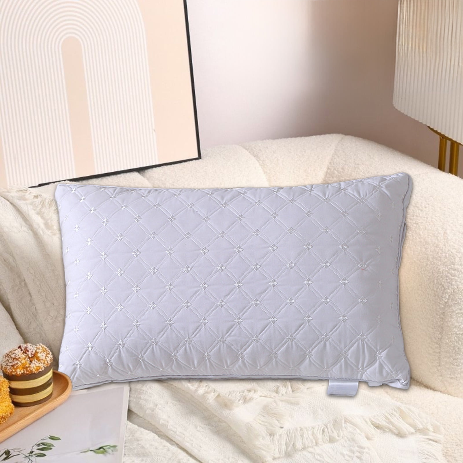 Pillows for Sleeping (1-Pack), Luxury Hotel Pillows Queen Size, Bed Pillows for Side and Back Sleeper, Hotel Luxury Pillow, Supportive Breathable Down Alternative Gusseted Pillow White - Image 3