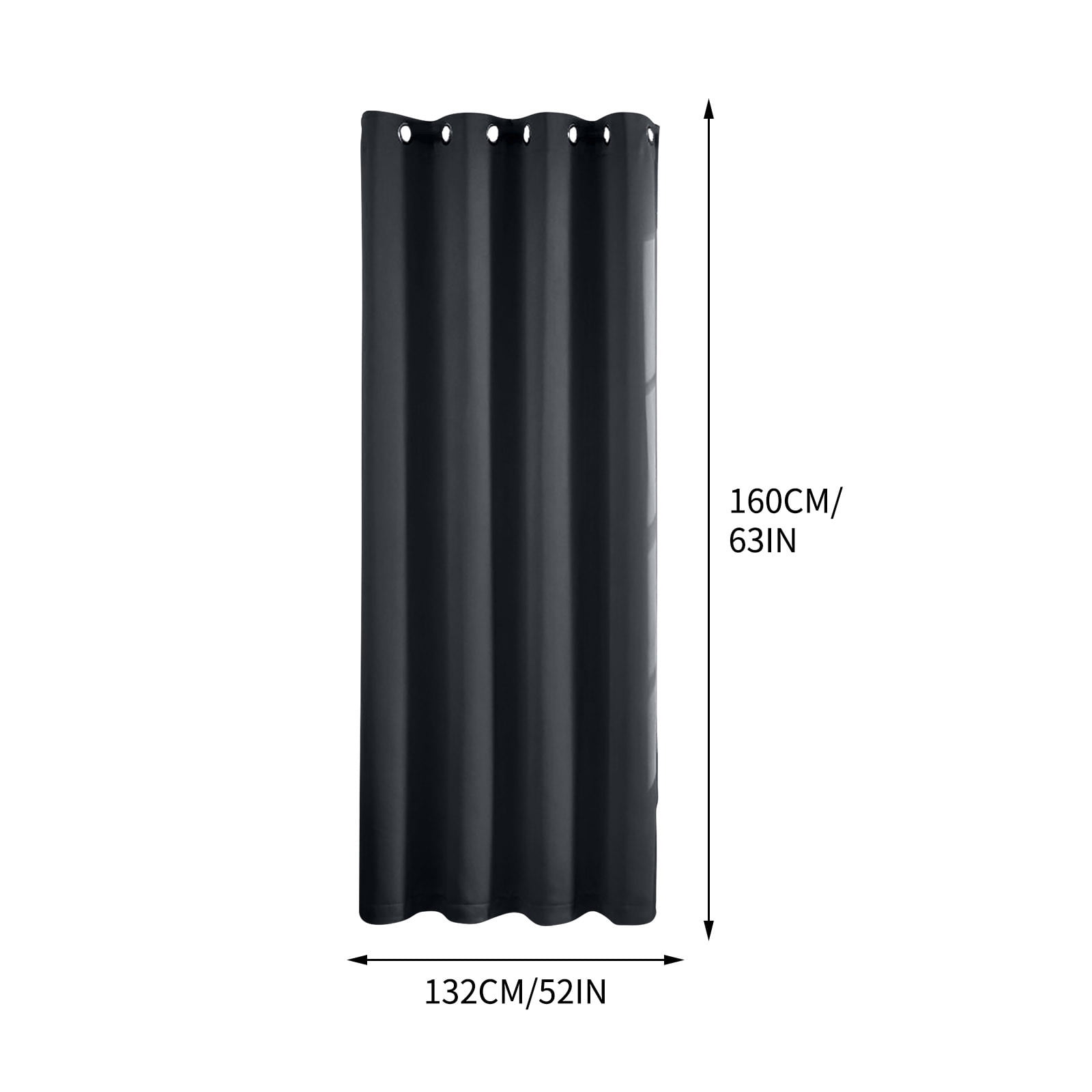 RV Camper Door Window Curtains, Blackout Privacy Curtains, Drapes for Bathroom Bedroom Kitchen, Portable Travel Trailer Small Window Decor, Short Blackout Curtain Black - Image 2