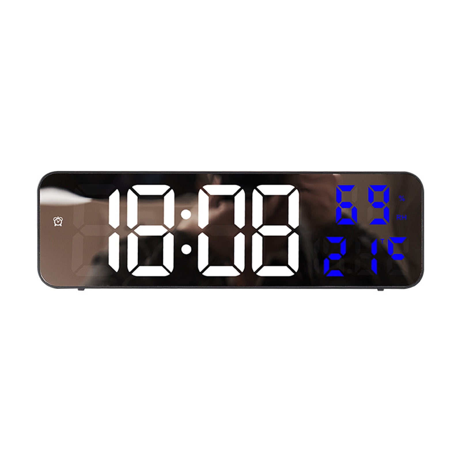 Digital Clock Large Display, Alarm Clock for Living Room Office Bedroom Decor, LED Corded Electric, Date Temp Display Wall Clock, Smart Cool Modern Desk Accessories Green - Image 2